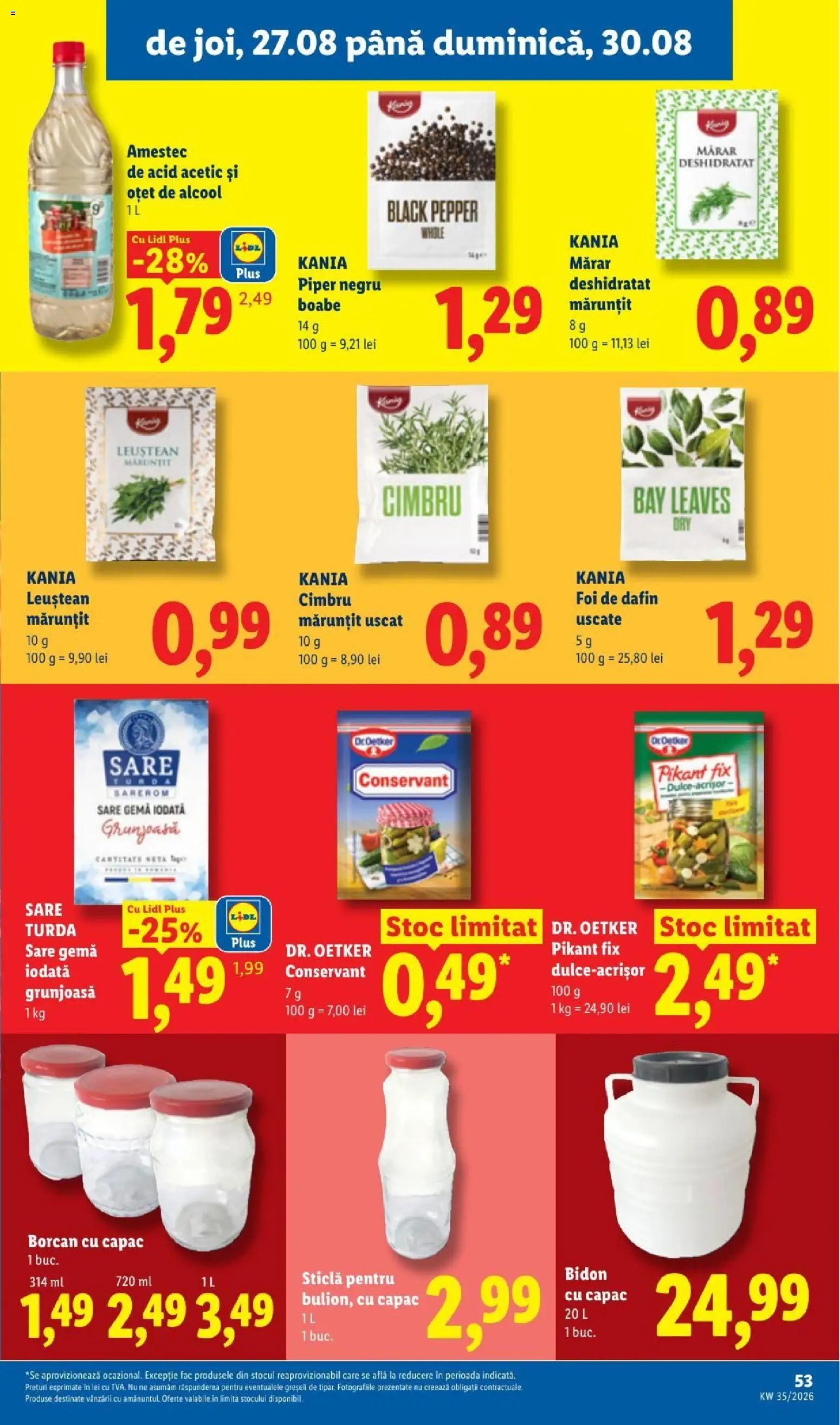 Catalog LIDL 24 - 29 August 2026 | Pagina 53 | Produse: Mărar, Borcan, Amestec, Sare