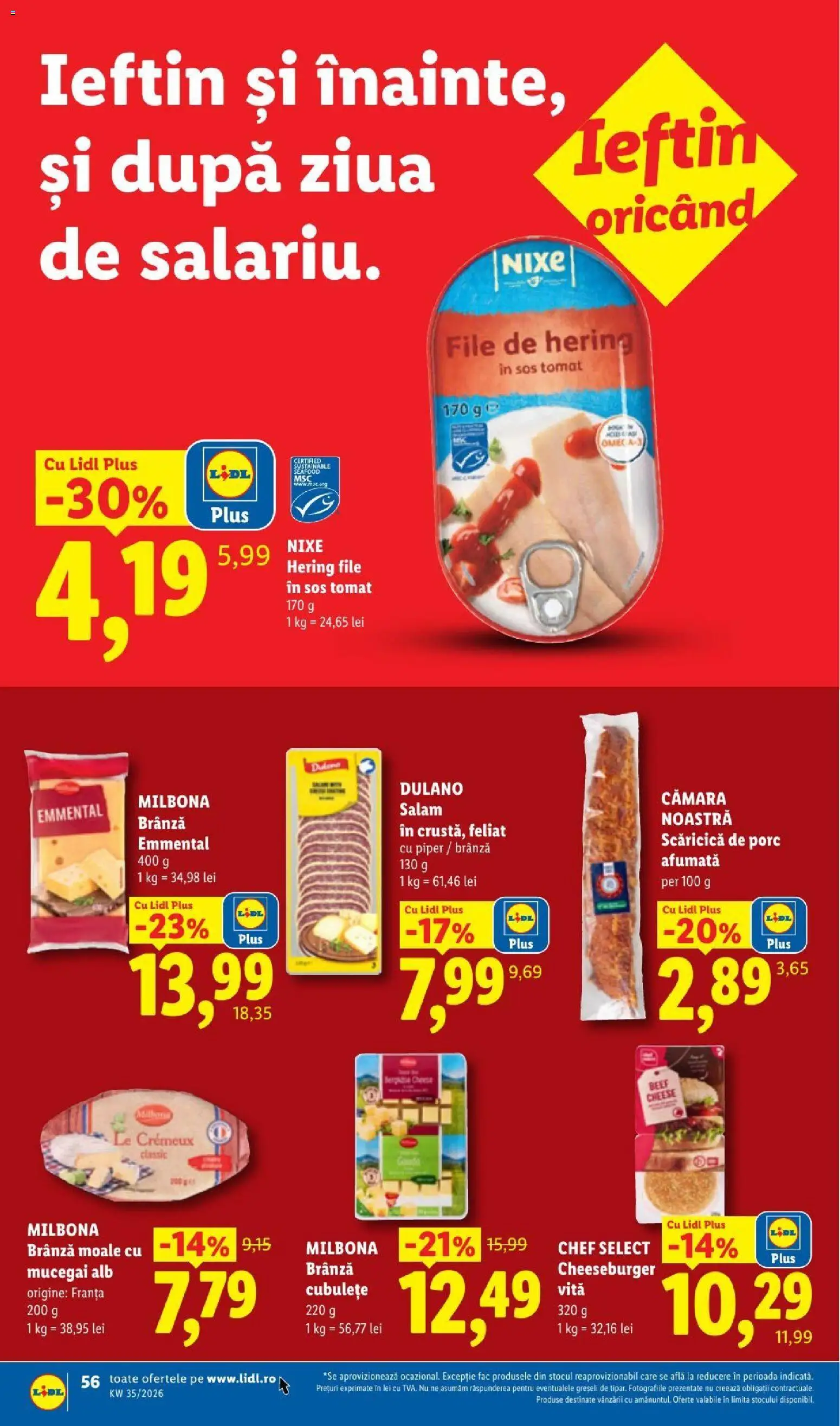 Catalog LIDL 24 - 29 August 2026 | Pagina 56 | Produse: Vită, Salam, Sos, Plus