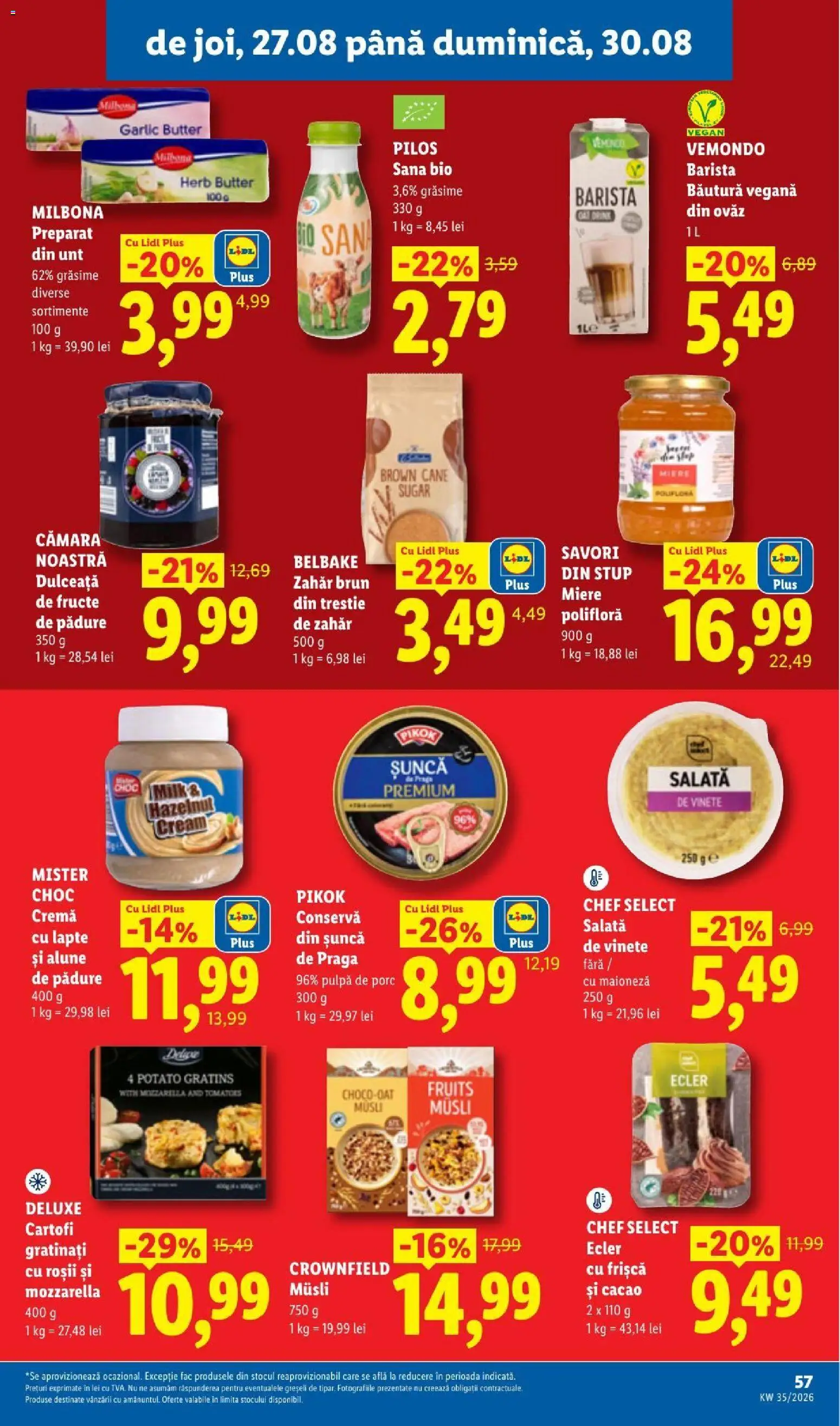 Catalog LIDL 24 - 29 August 2026 | Pagina 57 | Produse: Bio, Lapte, Șuncă, Roșii