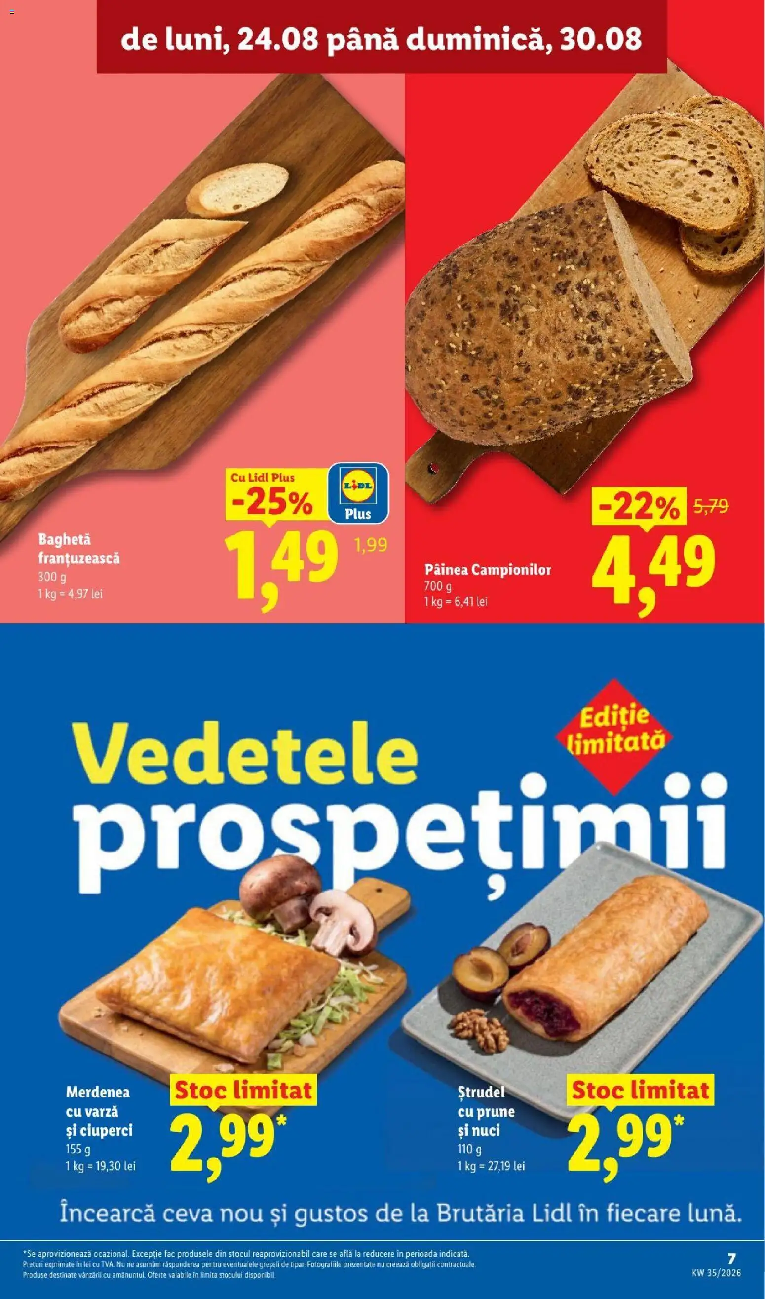 Catalog LIDL 24 - 29 August 2026 | Pagina 7 | Produse: Varză, Ciuperci, Ștrudel, Plus