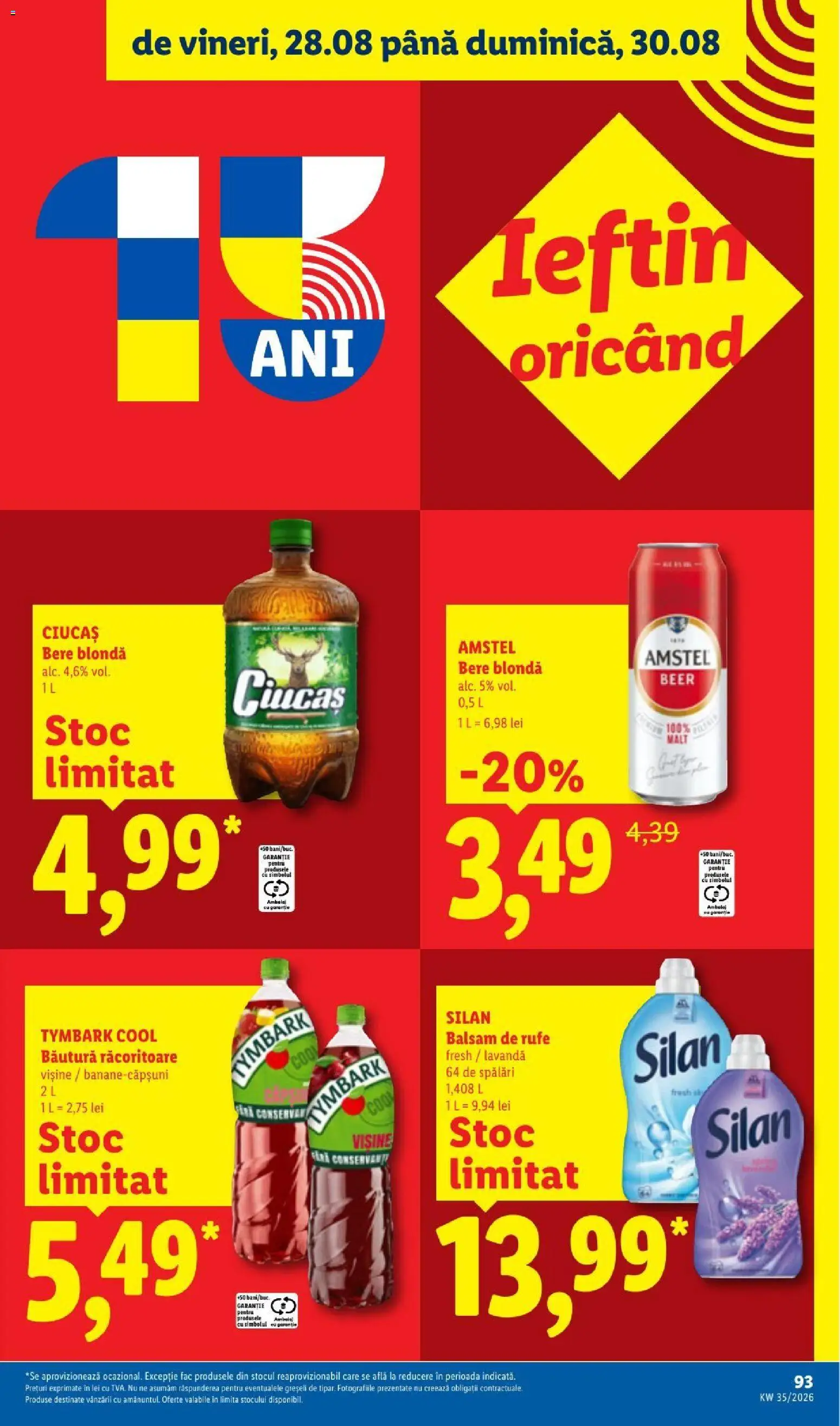 Catalog LIDL 24 - 29 August 2026 | Pagina 93 | Produse: Bautura racoritoare, Balsam, Bere, Balsam de rufe