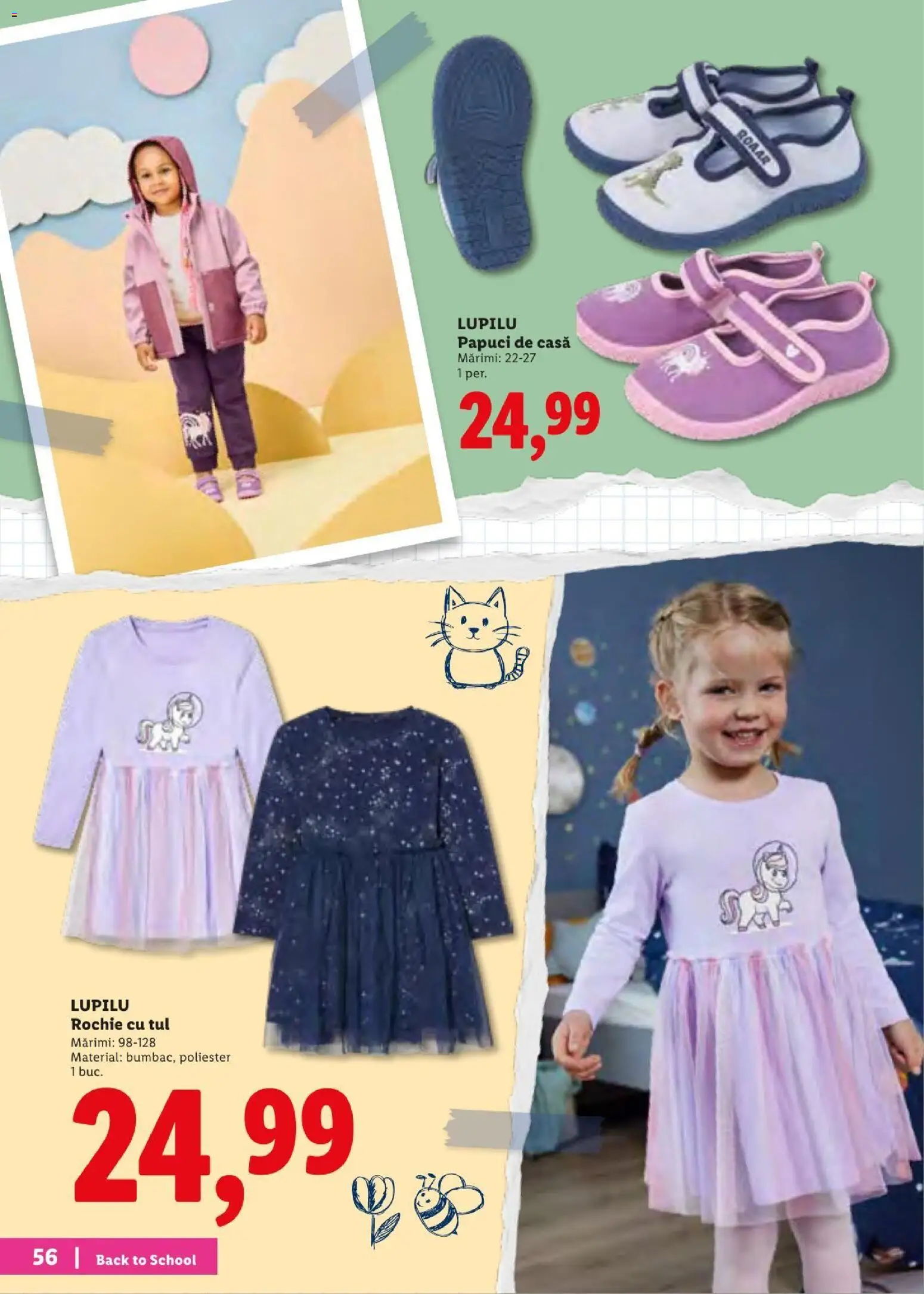 Catalog LIDL 10 - 29 August 2026 | Pagina 56 | Produse: Rochie, Papuci de casă, Sport, Papuci