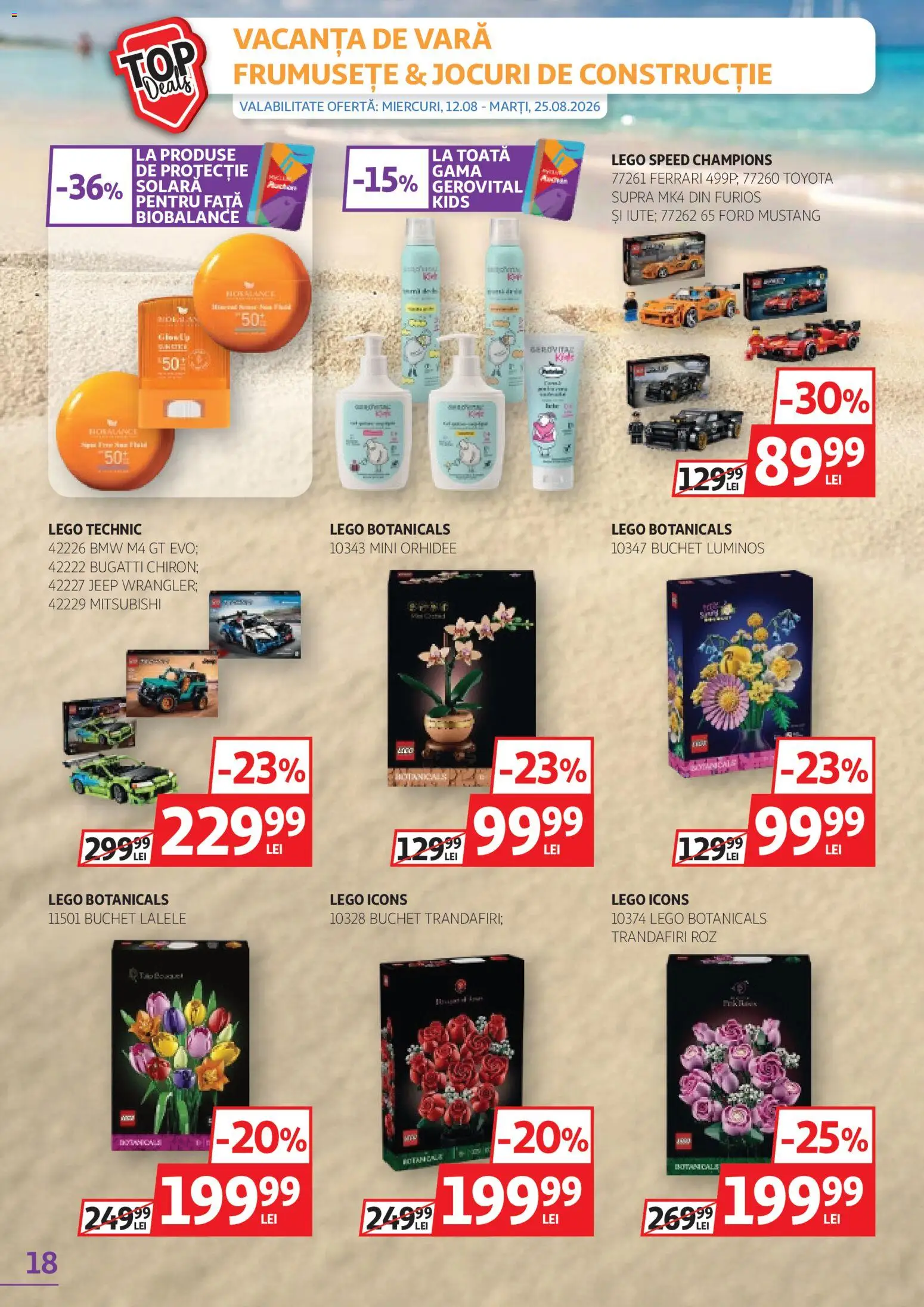 Catalog Auchan 12 - 24 August 2026 | Pagina 18 | Produse: LEGO, Orhidee, Solara