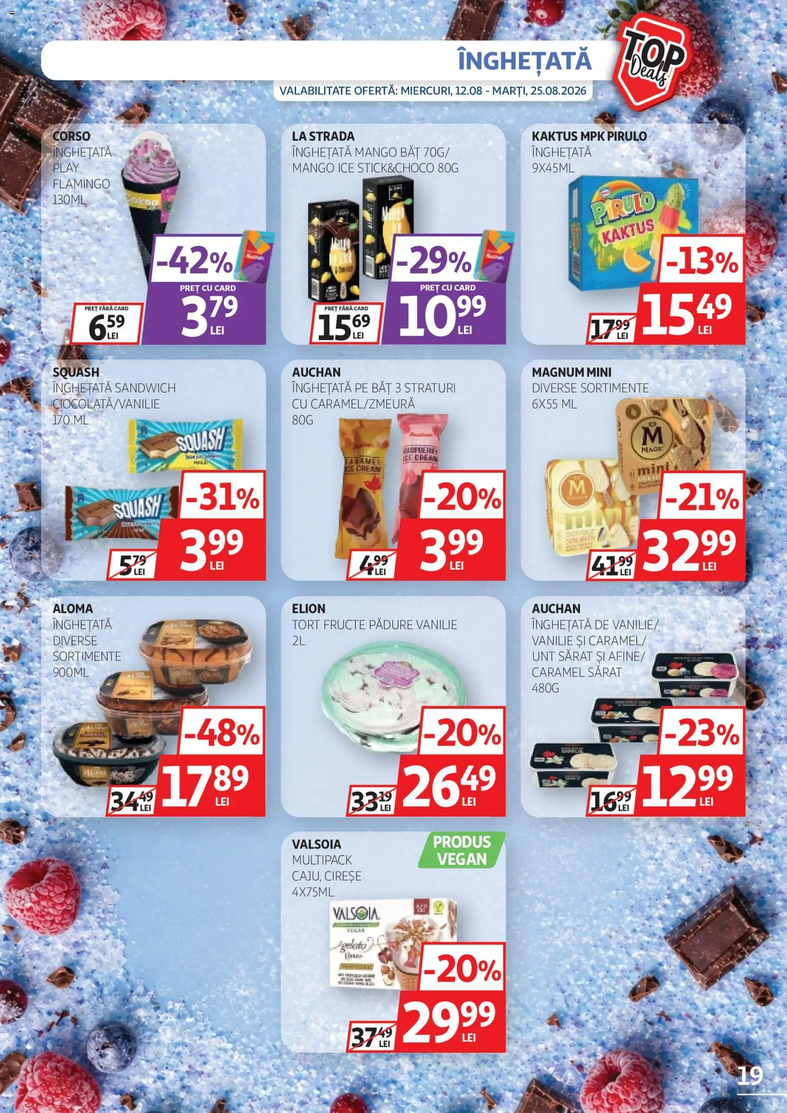 Catalog Auchan 12 - 24 August 2026 | Pagina 19 | Produse: Tort, Unt, Fructe, Mango