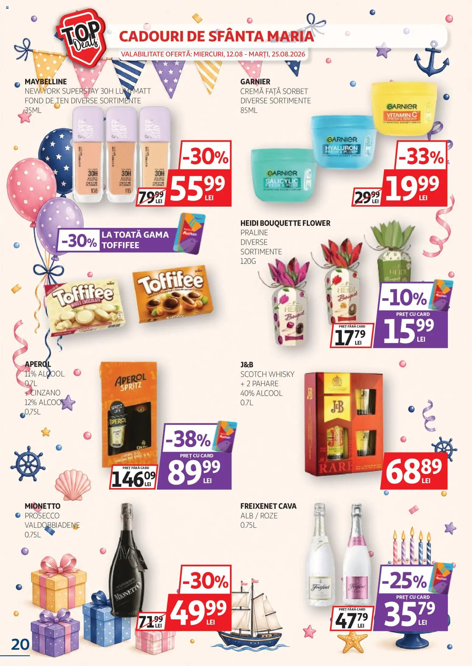 Catalog Auchan 12 - 24 August 2026 | Pagina 20 | Produse: Fond de ten, Toffifee, Scotch Whisky, Aperol