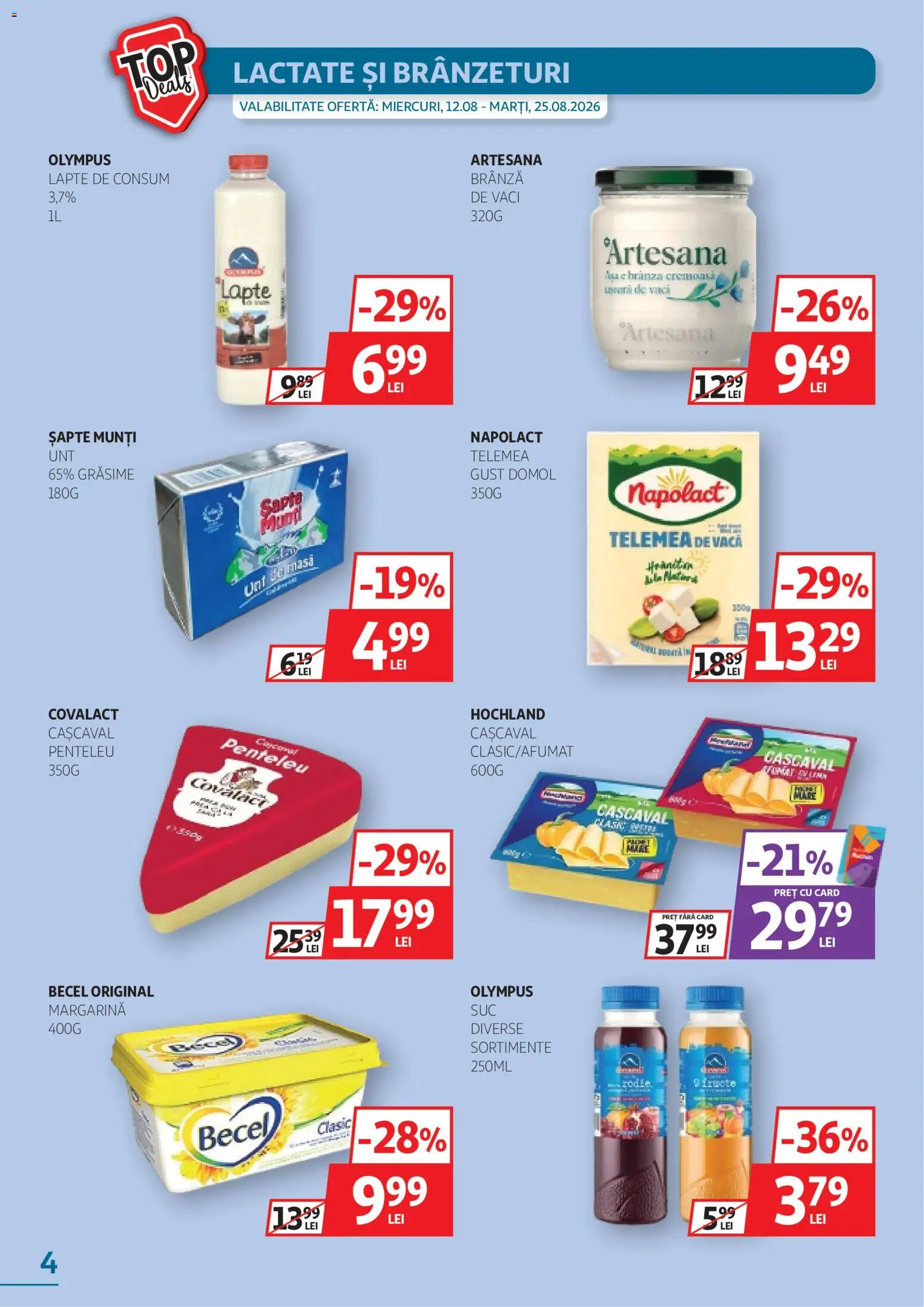 Catalog Auchan 12 - 24 August 2026 | Pagina 4 | Produse: Masă, Cașcaval, Brânză, Hochland