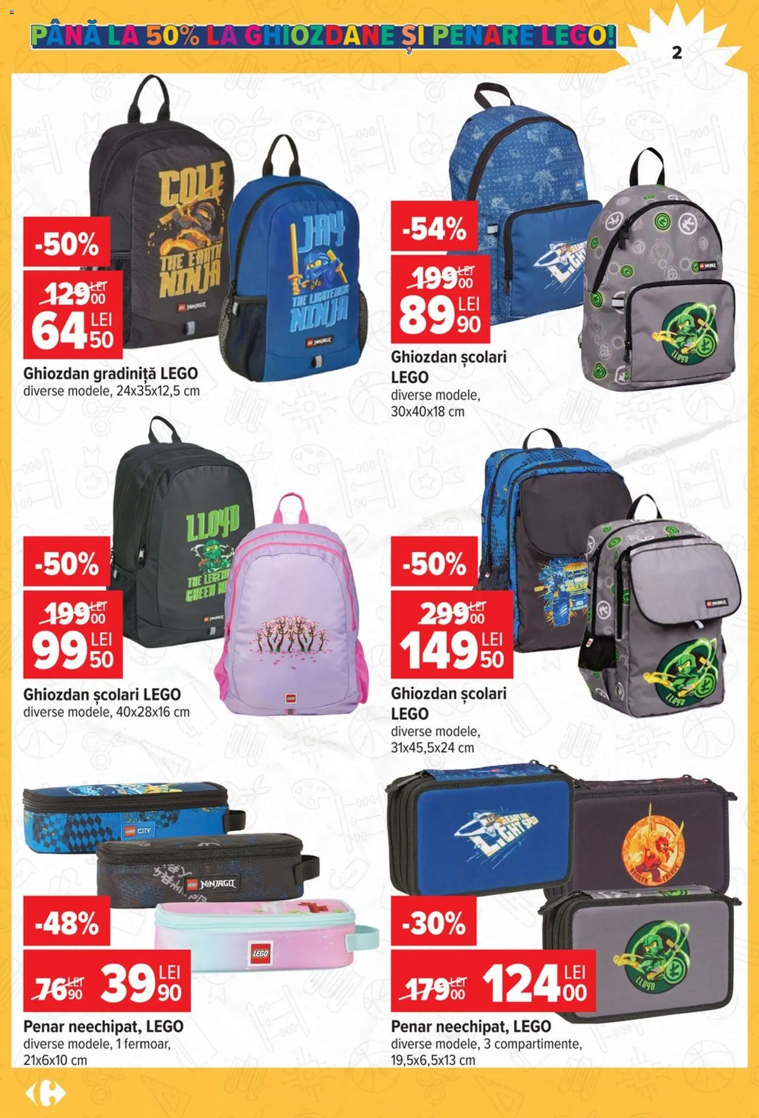 Catalog Carrefour 12 August - 14 Septembrie 2026 | Pagina 2 | Produse: LEGO, Ghiozdan