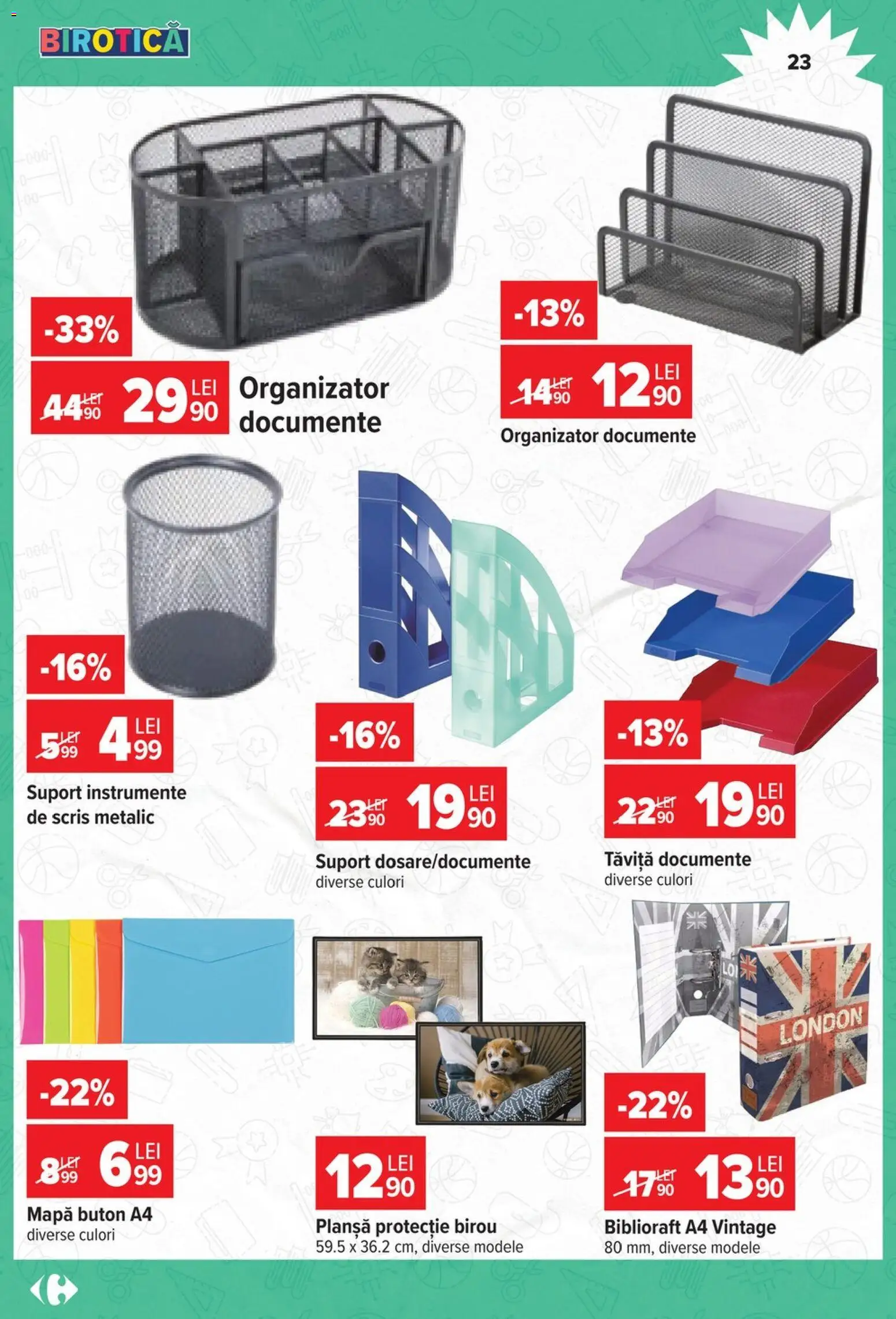 Catalog Carrefour 12 August - 14 Septembrie 2026 | Pagina 23 | Produse: Birou, Organizator, Suport