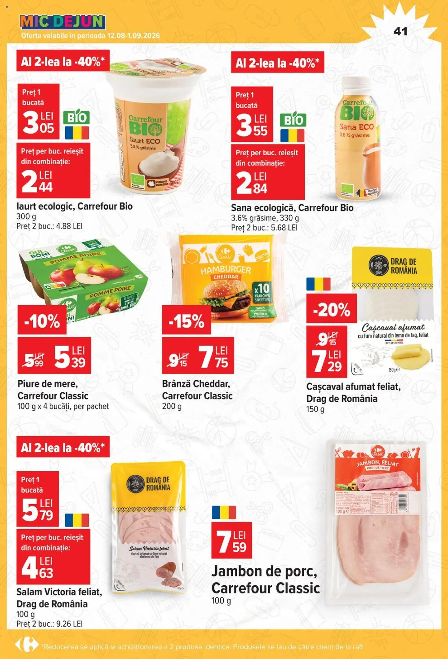 Catalog Carrefour 12 August - 14 Septembrie 2026 | Pagina 41 | Produse: Raft, Cașcaval, Brânză, Hamburger