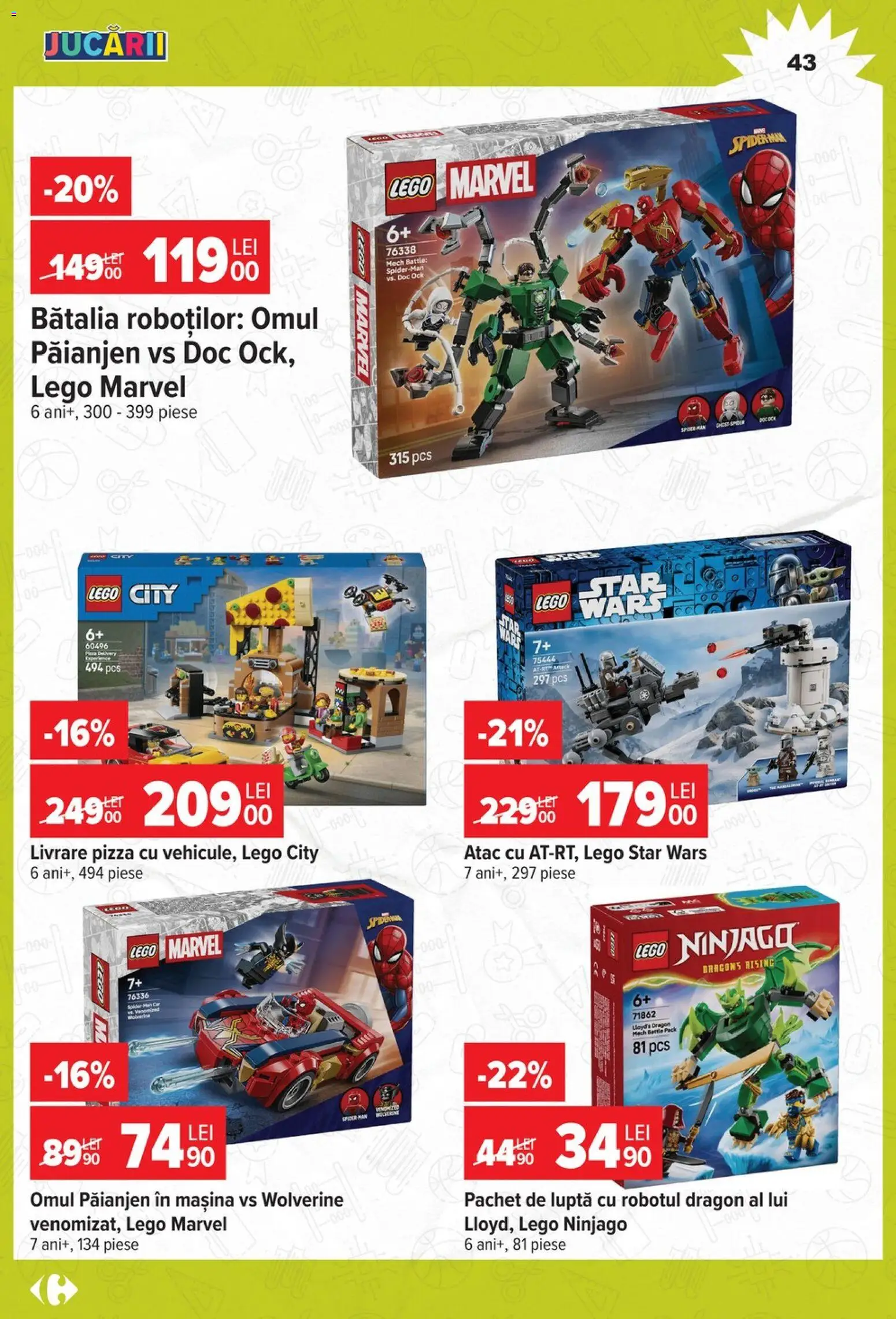 Catalog Carrefour 12 August - 14 Septembrie 2026 | Pagina 43 | Produse: LEGO, Pizza