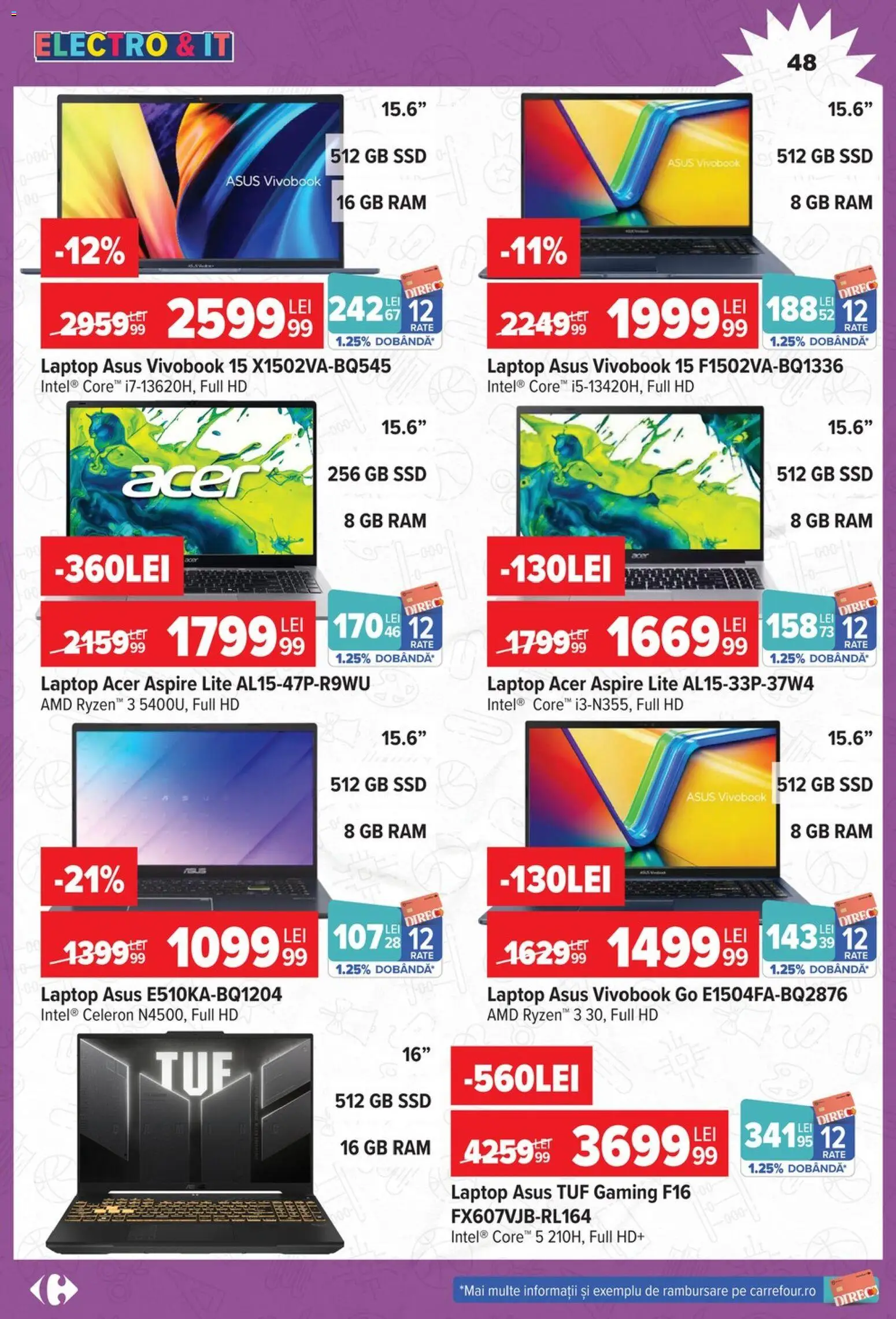 Catalog Carrefour 12 August - 14 Septembrie 2026 | Pagina 48 | Produse: Laptop