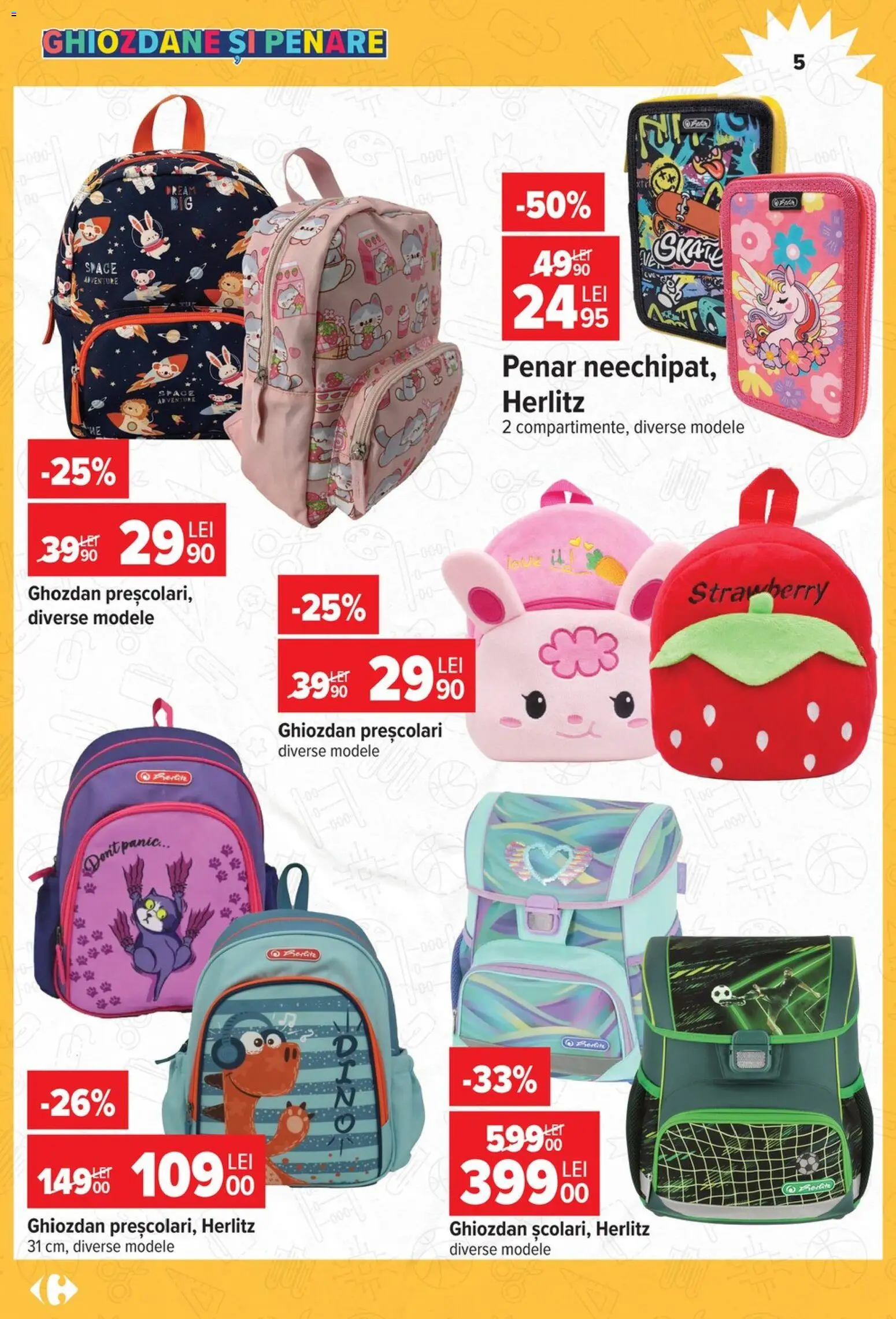 Catalog Carrefour 12 August - 14 Septembrie 2026 | Pagina 5 | Produse: Ghiozdan