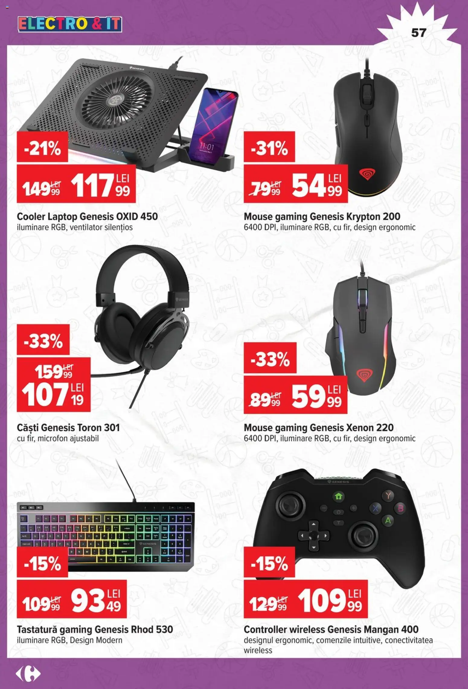 Catalog Carrefour 12 August - 14 Septembrie 2026 | Pagina 57 | Produse: Laptop, Mouse, Tastatură, Microfon