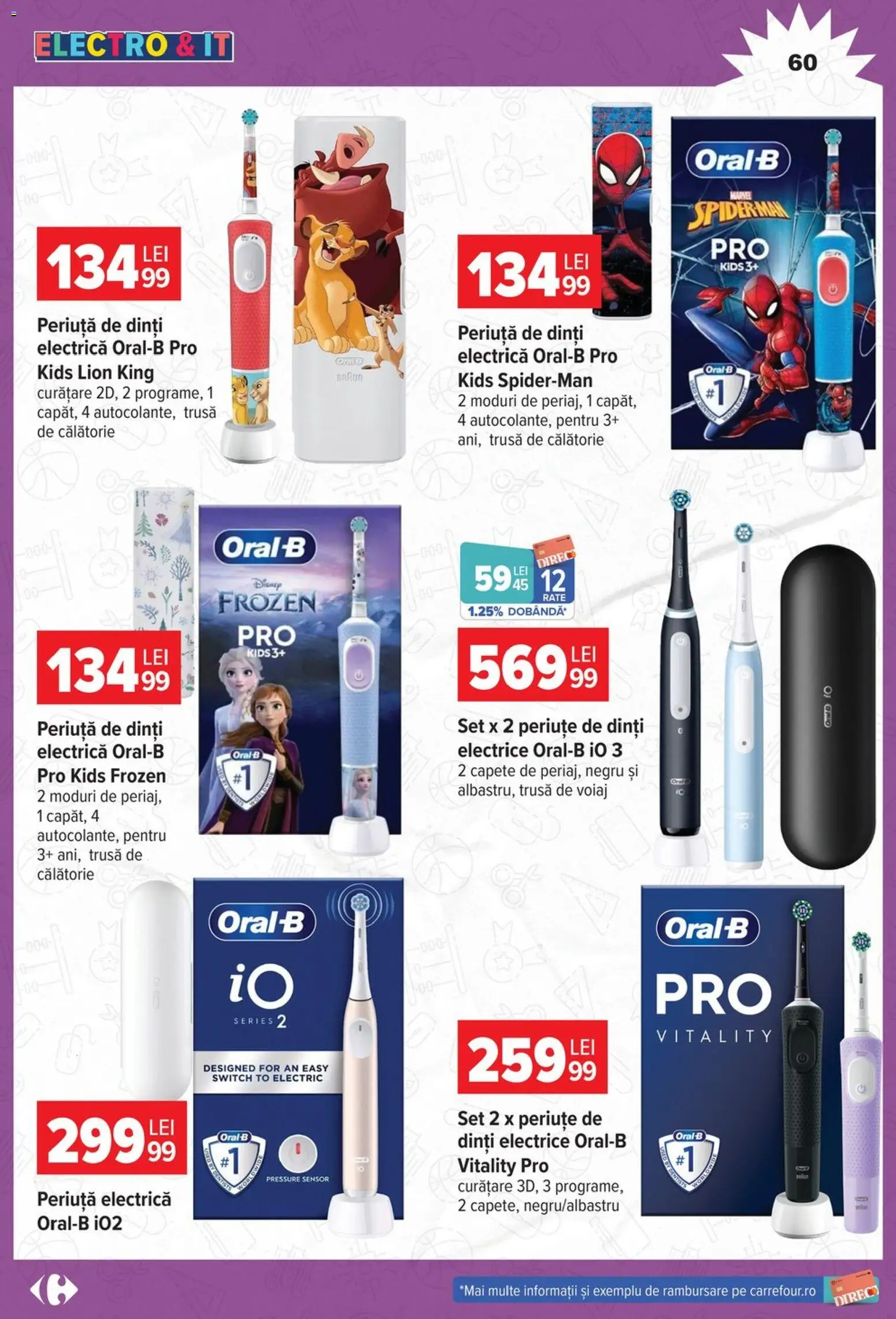 Catalog Carrefour 12 August - 14 Septembrie 2026 | Pagina 60 | Produse: Electrică, Periuță De Dinți Electrică, Periuță de dinți