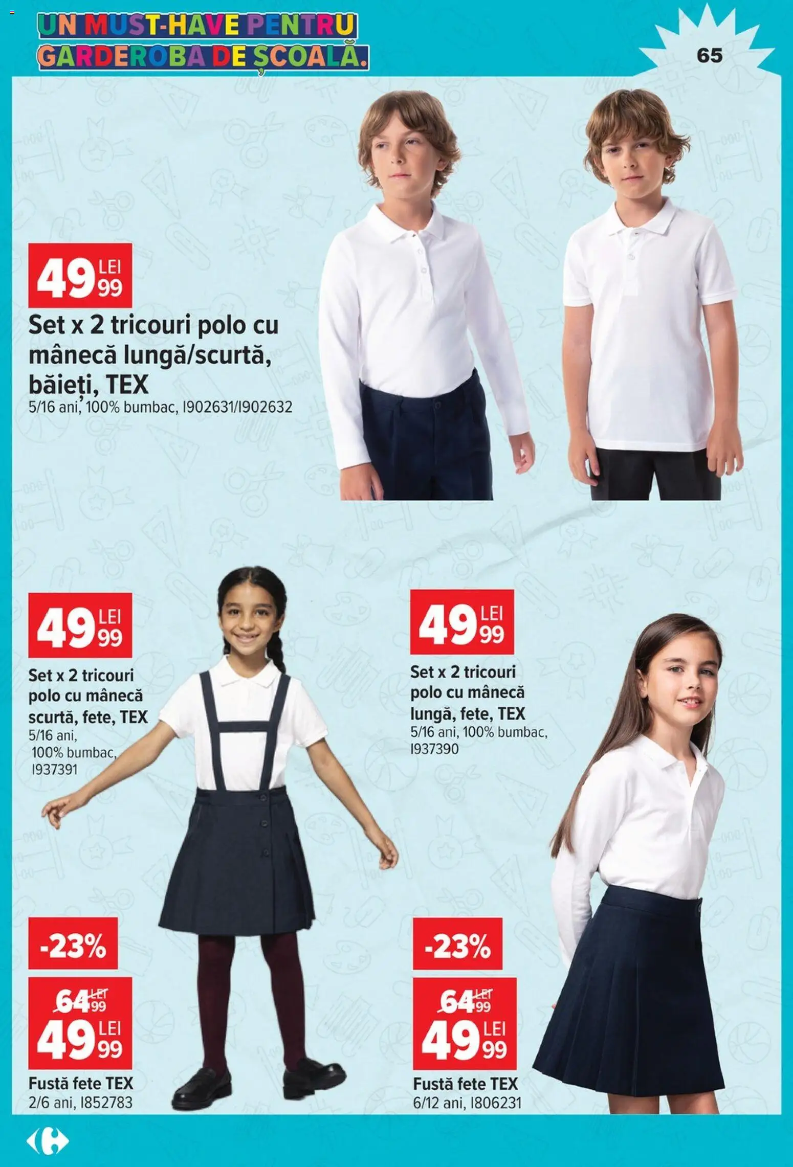 Catalog Carrefour 12 August - 14 Septembrie 2026 | Pagina 65 | Produse: Tex