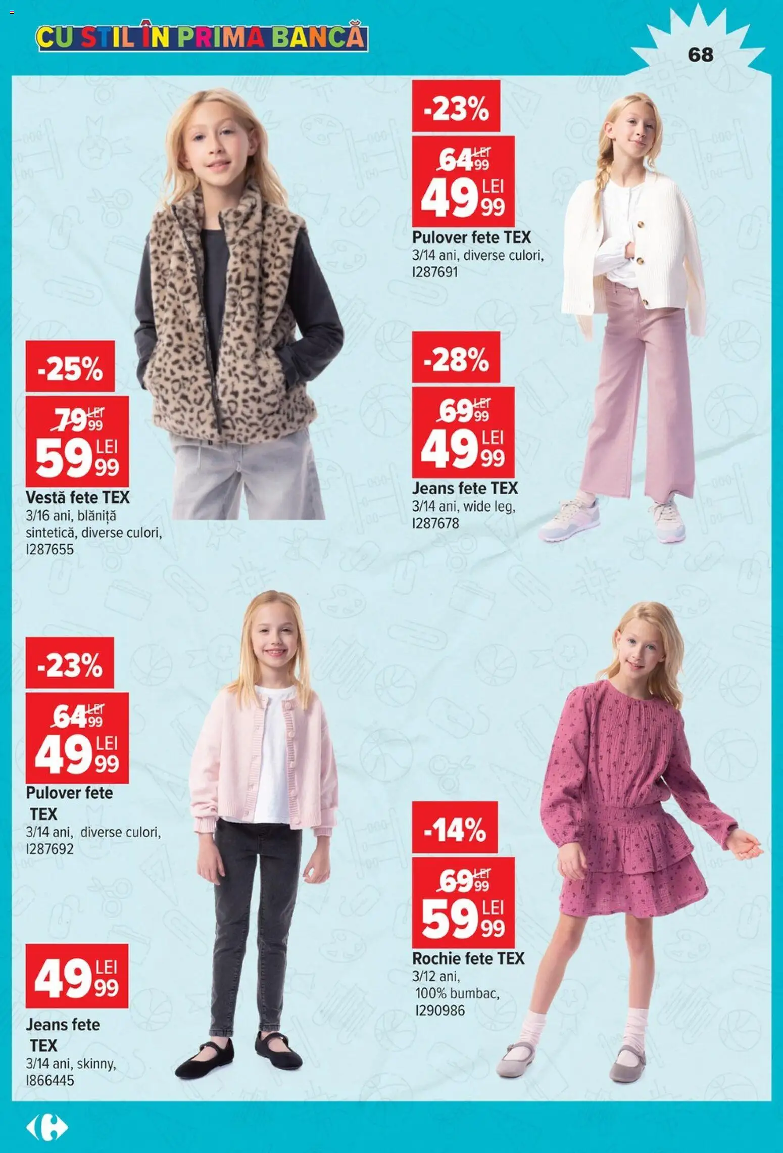 Catalog Carrefour 12 August - 14 Septembrie 2026 | Pagina 68 | Produse: Bancă, Pulover, Vestă, Tex
