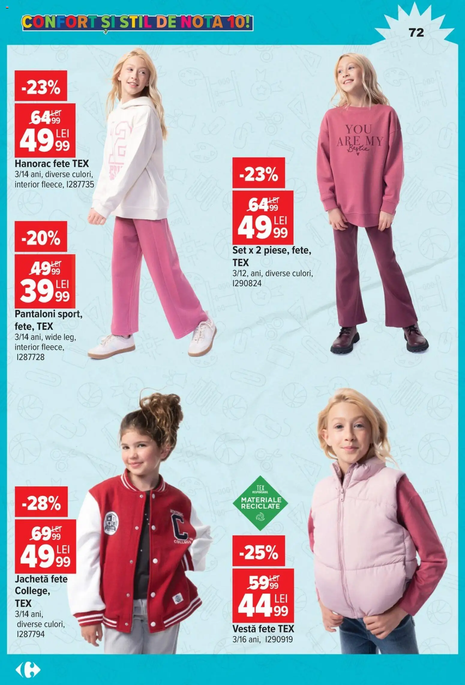 Catalog Carrefour 12 August - 14 Septembrie 2026 | Pagina 72 | Produse: Jachetă, Vestă, Pantaloni, Tex