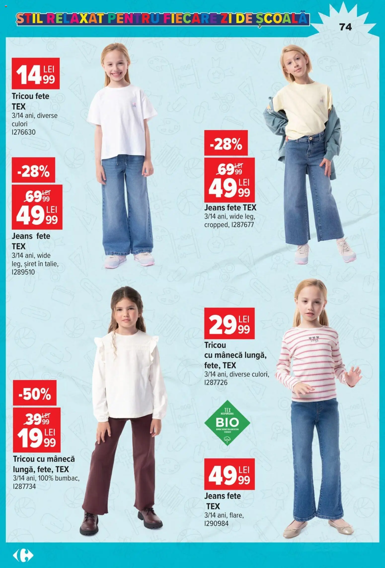 Catalog Carrefour 12 August - 14 Septembrie 2026 | Pagina 74 | Produse: Tricou, Tex