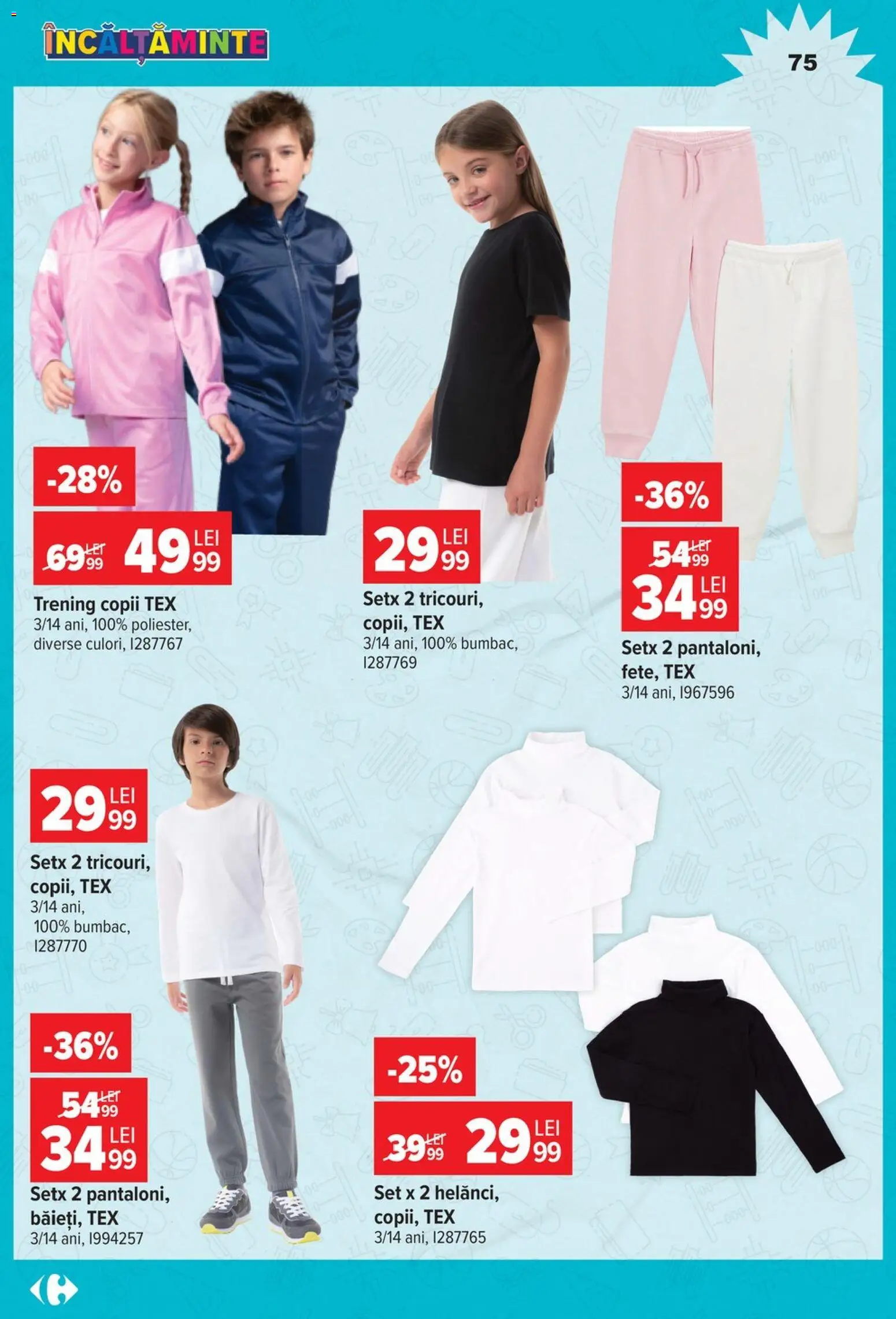 Catalog Carrefour 12 August - 14 Septembrie 2026 | Pagina 75 | Produse: Trening, Incaltaminte, Tex