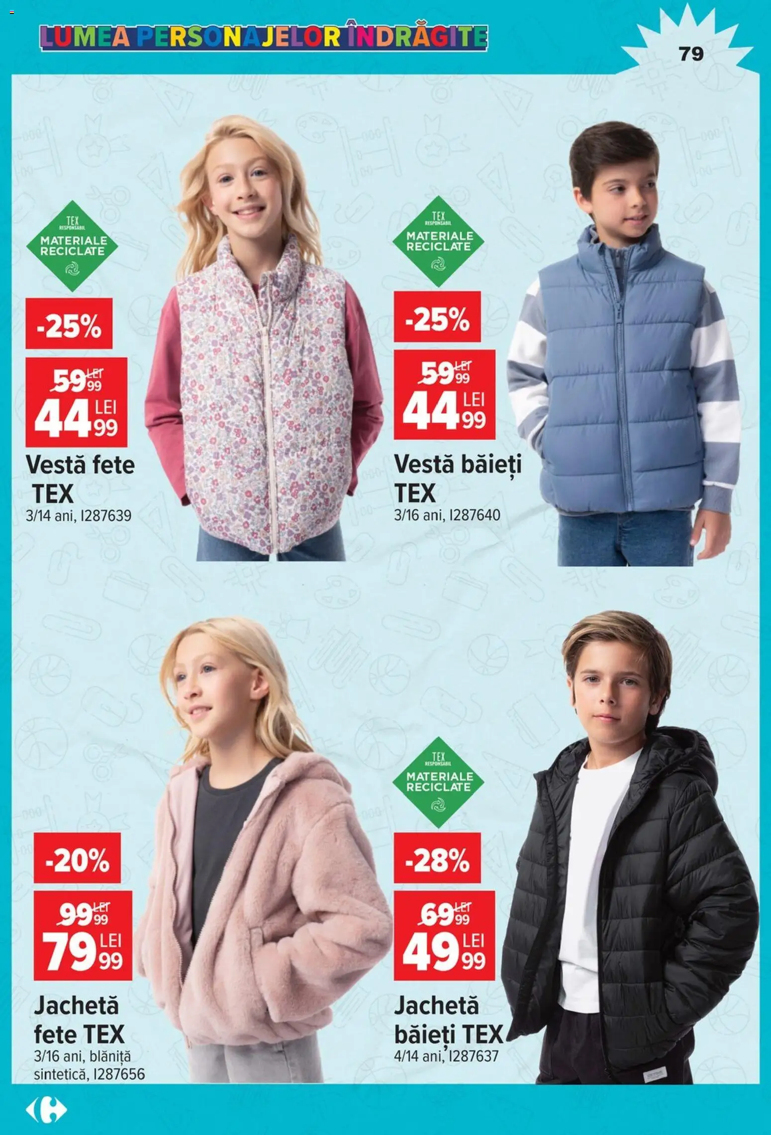Catalog Carrefour 12 August - 14 Septembrie 2026 | Pagina 79 | Produse: Jachetă, Vestă, Tex