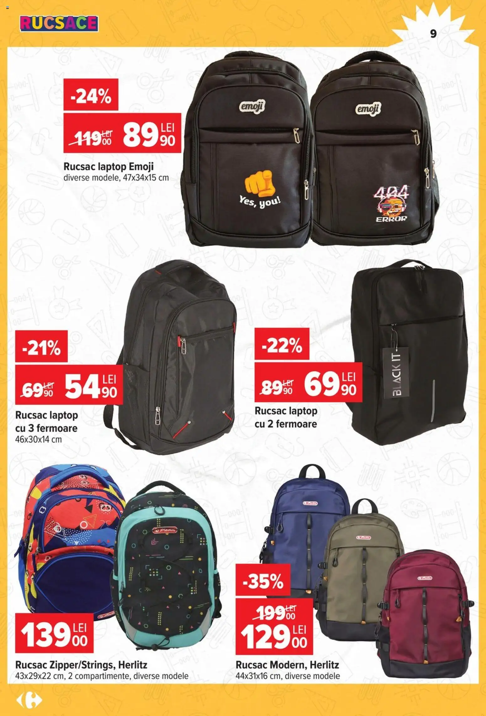 Catalog Carrefour 12 August - 14 Septembrie 2026 | Pagina 9 | Produse: Laptop, Black, Rucsac