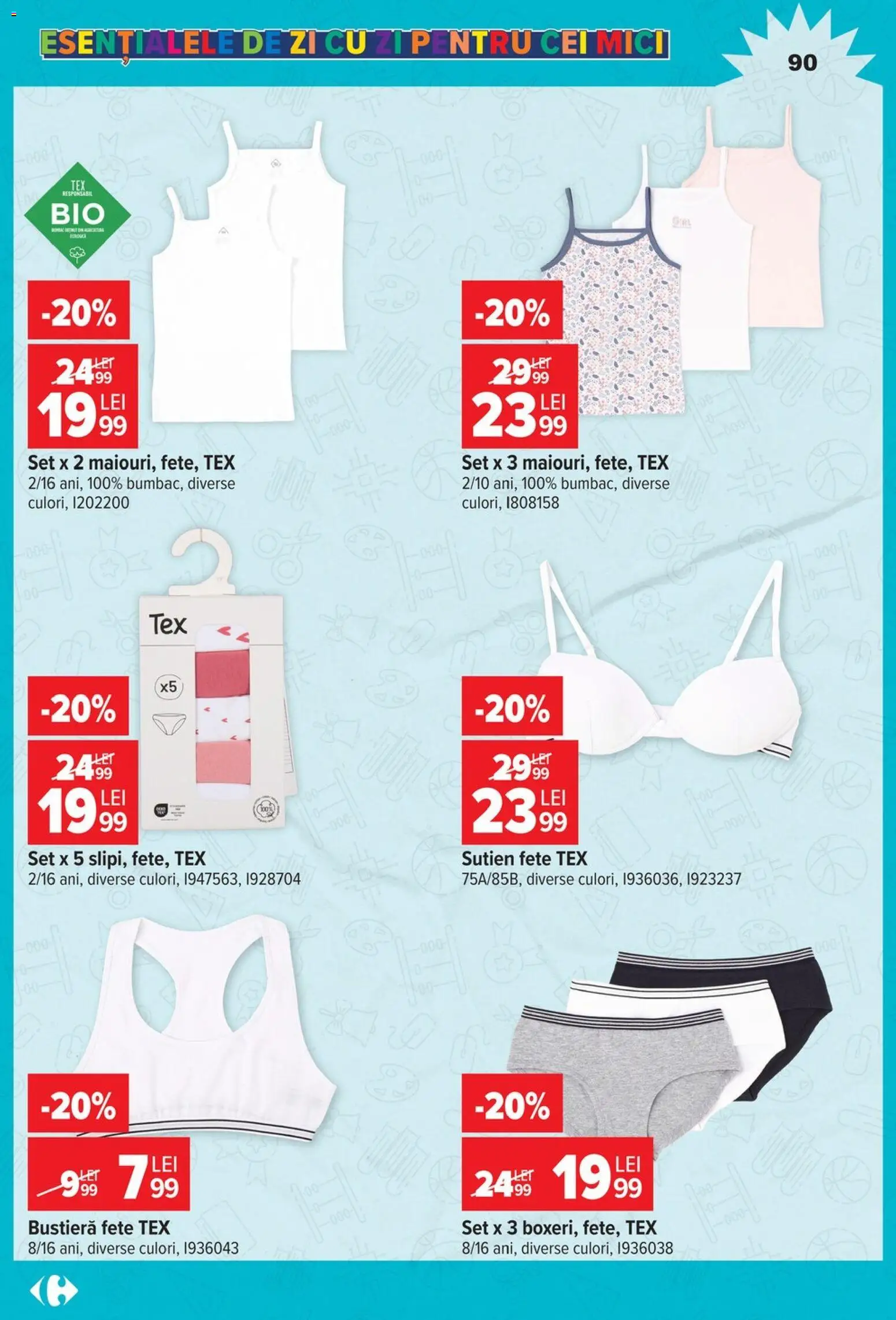 Catalog Carrefour 12 August - 14 Septembrie 2026 | Pagina 90 | Produse: Bustieră, Mici, Sutien, Tex