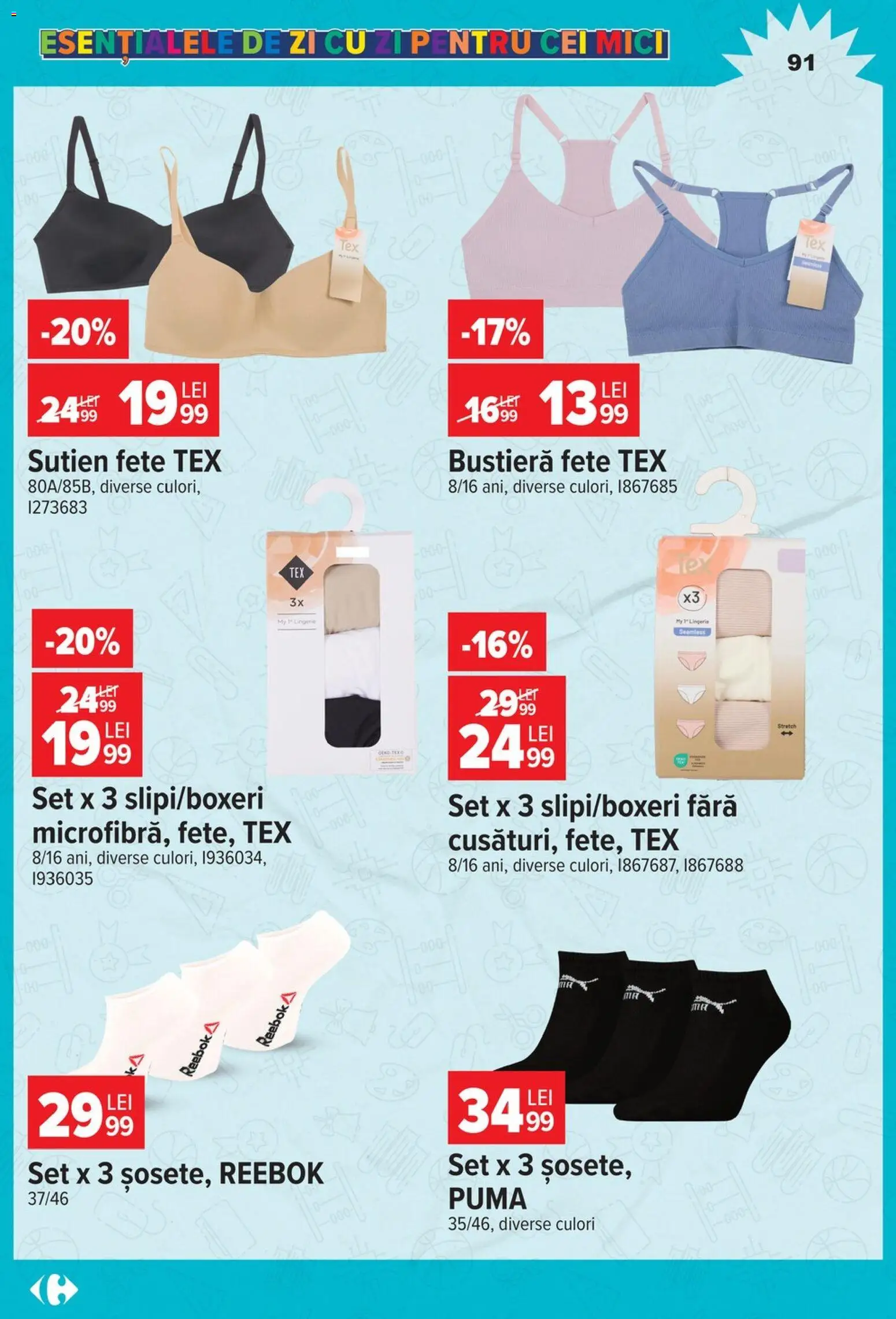 Catalog Carrefour 12 August - 14 Septembrie 2026 | Pagina 91 | Produse: Bustieră, Mici, Sutien, Tex