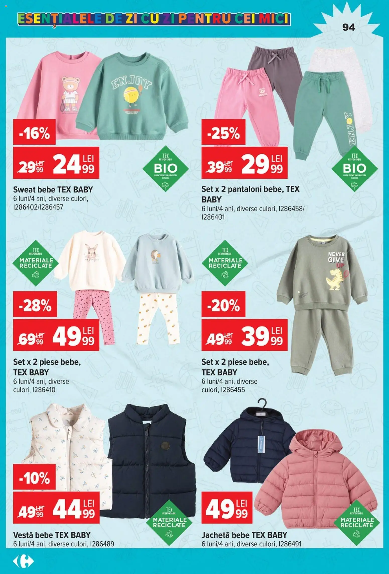 Catalog Carrefour 12 August - 14 Septembrie 2026 | Pagina 94 | Produse: Jachetă, Vestă, Pantaloni, Tex