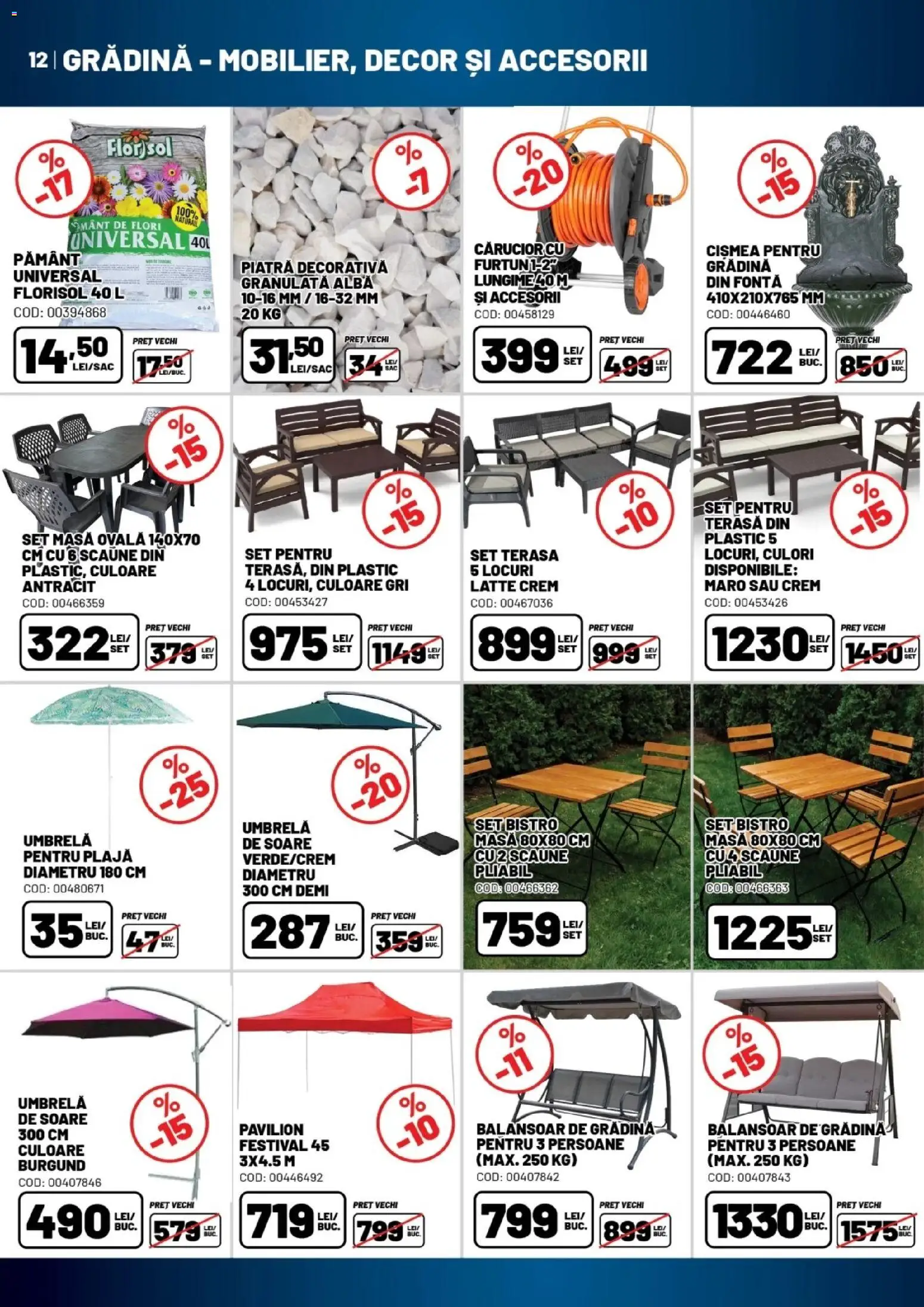 Catalog Ambient 18 August - 29 Septembrie 2026 | Pagina 12 | Produse: Umbrelă, Gradina, Pavilion, Balansoar