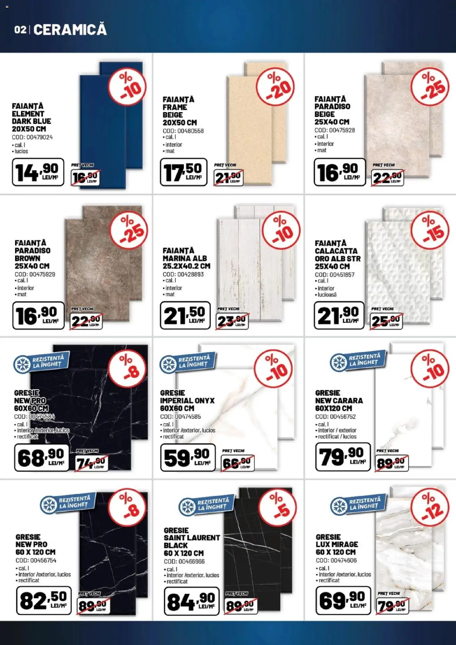 Catalog Ambient 18 August - 29 Septembrie 2026 | Pagina 2 | Produse: Faianță, Gresie, Lux, Black