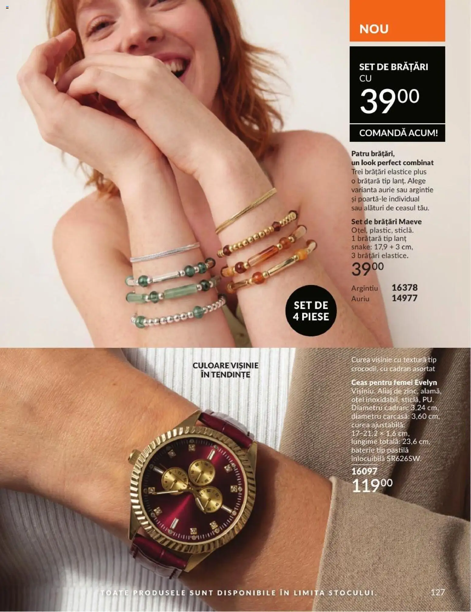 Catalog Avon 1 - 30 August 2026 | Pagina 127 | Produse: Curea, Ceas, Brățară, Baterie