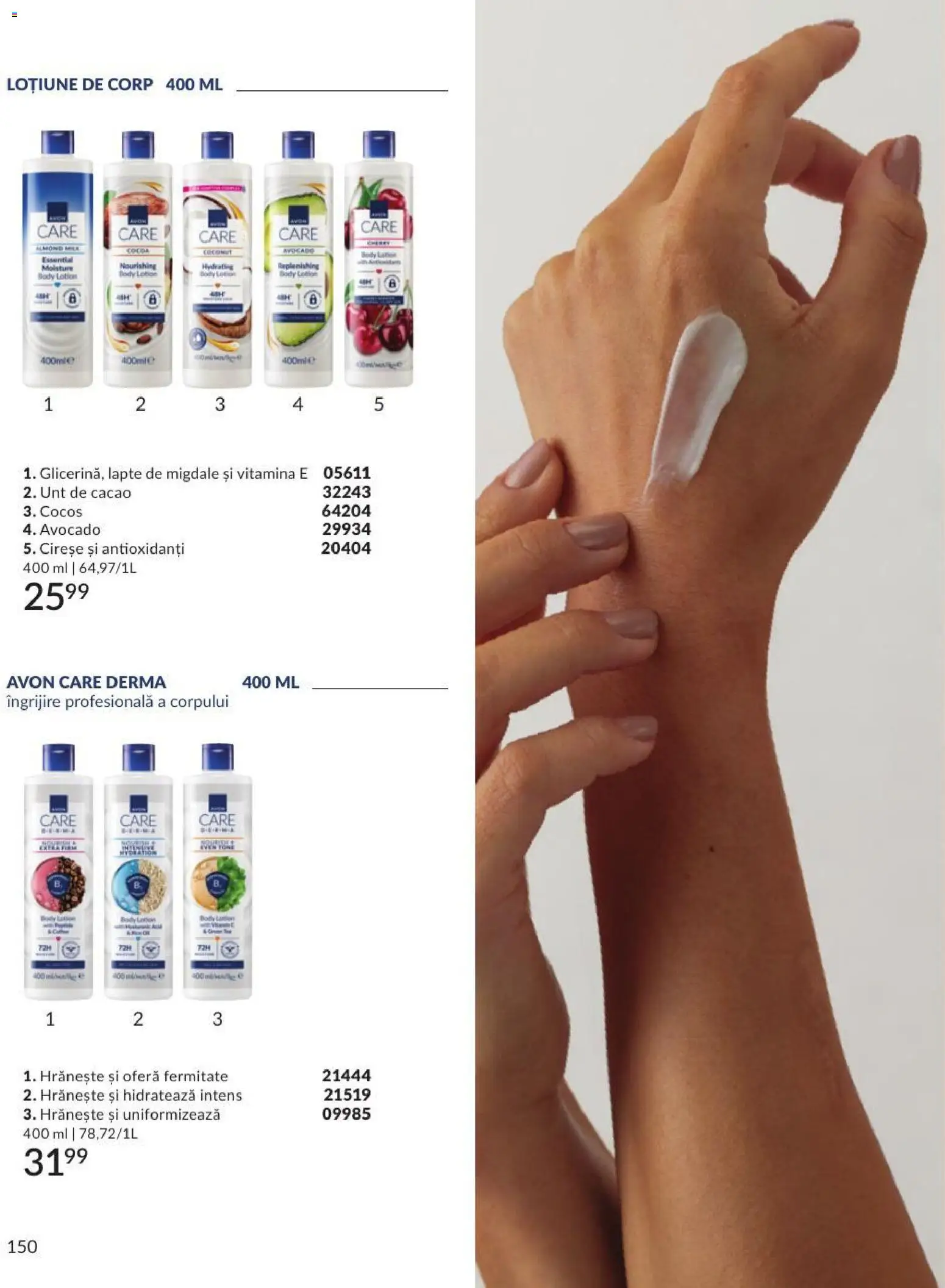 Catalog Avon 1 - 30 August 2026 | Pagina 150 | Produse: Body, Unt, Cacao, Avocado