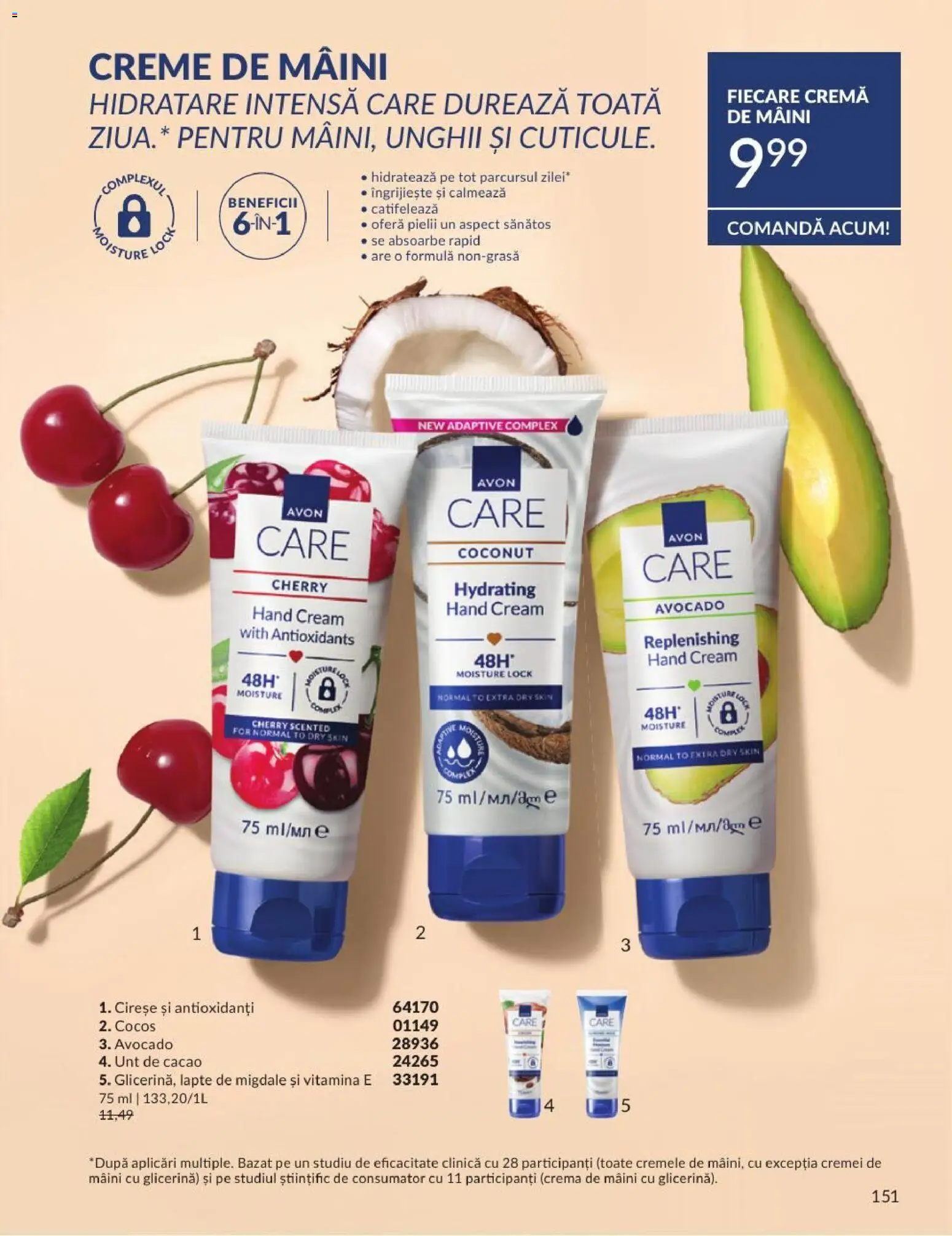 Catalog Avon 1 - 30 August 2026 | Pagina 151 | Produse: Lapte, Unt, Cremă de mâini, Cacao