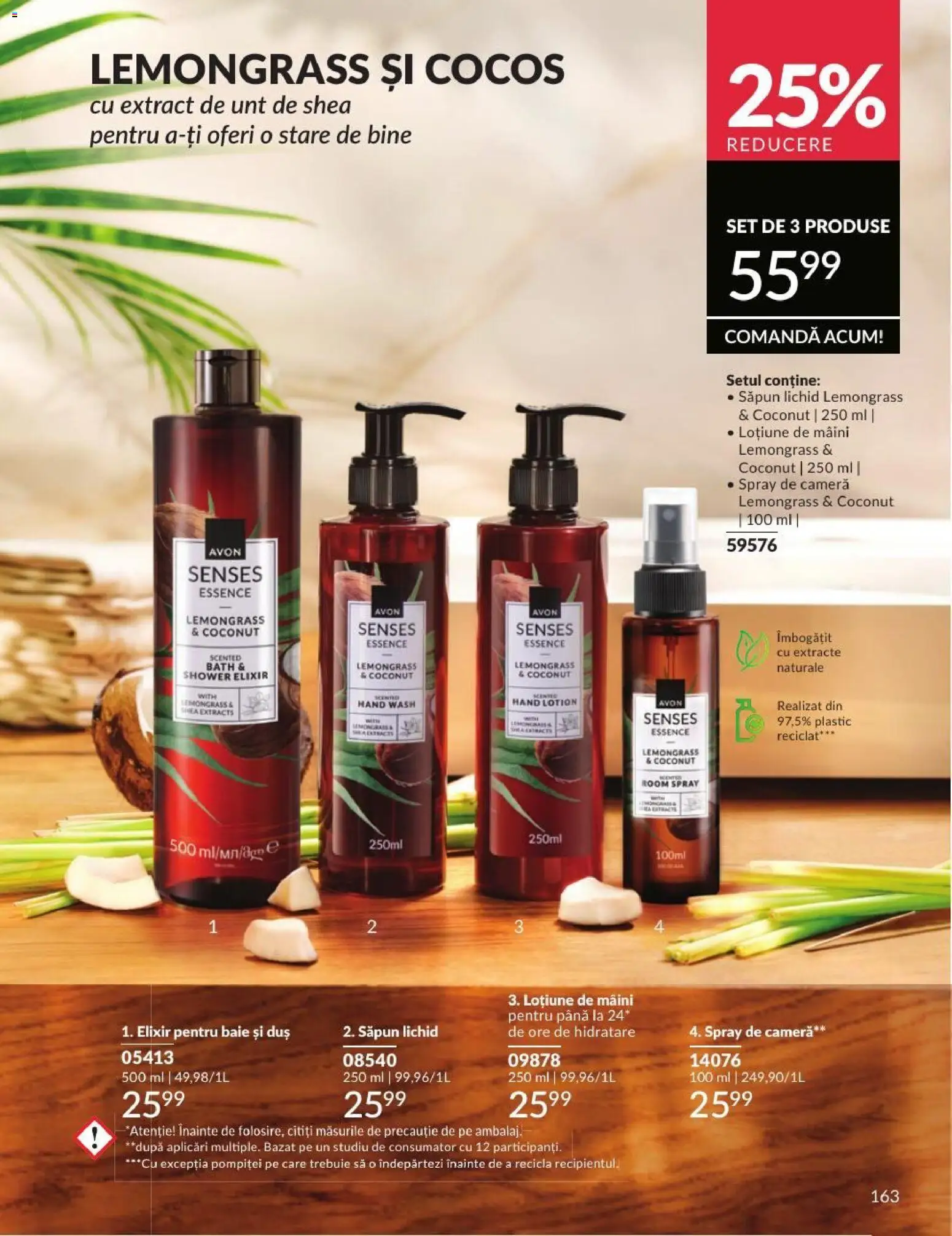 Catalog Avon 1 - 30 August 2026 | Pagina 163 | Produse: Elixir, Duș, Unt, Săpun