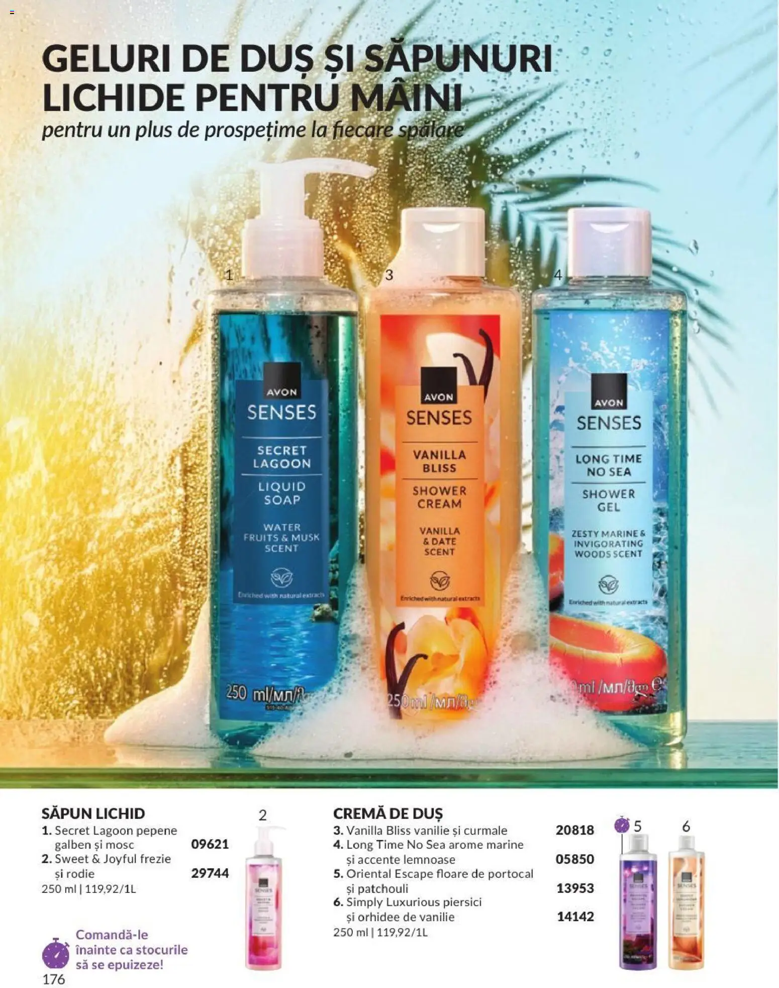 Catalog Avon 1 - 30 August 2026 | Pagina 176 | Produse: Orhidee, Duș, Curmale, Plus