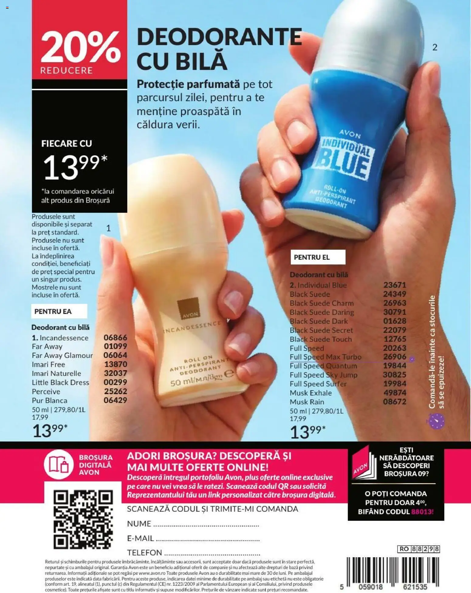 Catalog Avon 1 - 30 August 2026 | Pagina 180 | Produse: Telefon, Deodorant, Antiperspirant, Plus