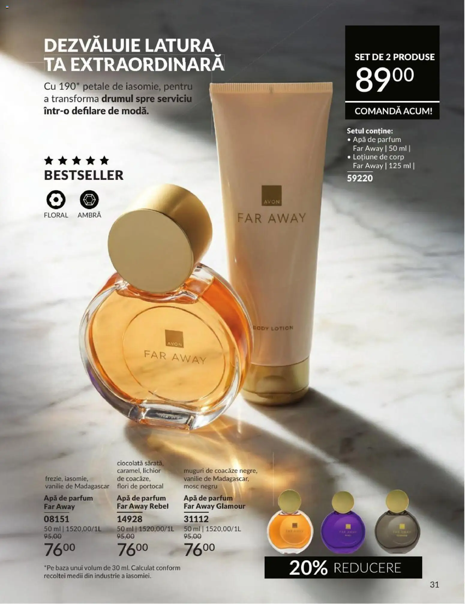 Catalog Avon 1 - 30 August 2026 | Pagina 31 | Produse: Body, Parfum, Ciocolată, Apă