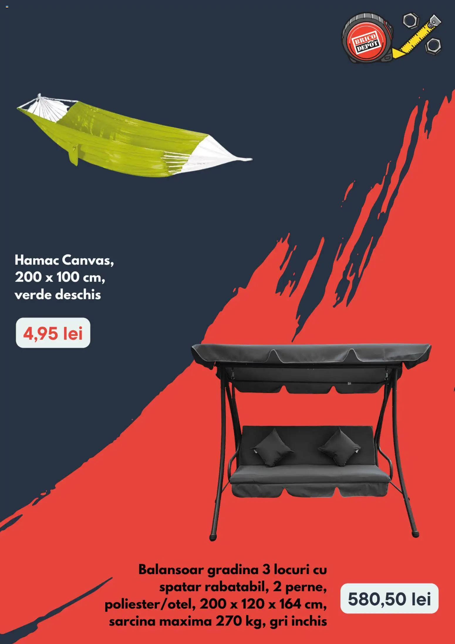 Catalog Brico Depot 20 August - 1 Septembrie 2026 | Pagina 3 | Produse: Gradina, Hamac, Balansoar