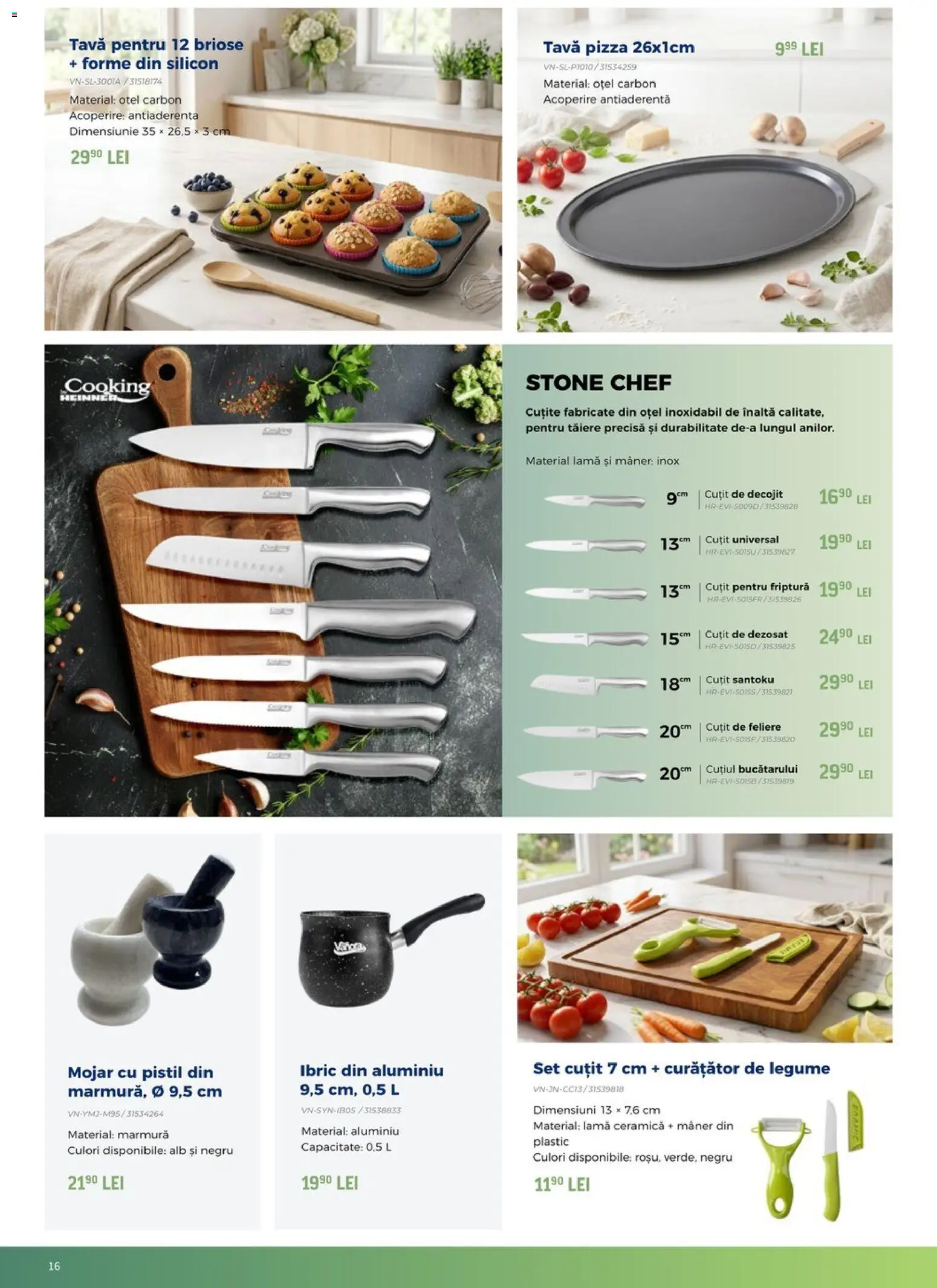 Catalog Carrefour 12 August - 17 Septembrie 2026 | Pagina 16 | Produse: Briose, Tava, Cuțit, Pizza