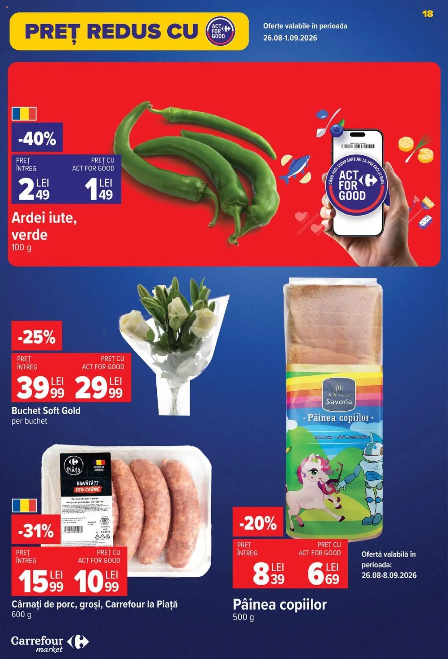 Catalog Carrefour 26 August - 7 Septembrie 2026 | Pagina 18 | Produse: Ardei, Cârnați