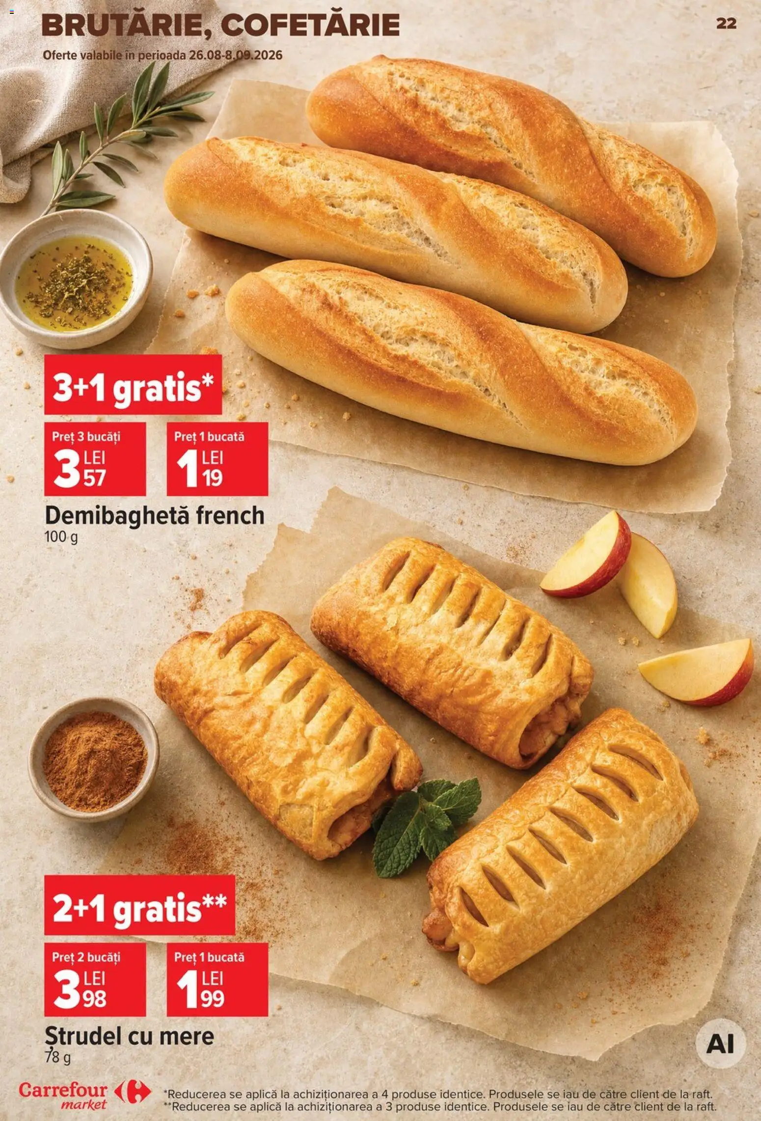 Catalog Carrefour 26 August - 7 Septembrie 2026 | Pagina 22 | Produse: Aplică, Ştrudel cu mere, Ștrudel, Cofetărie