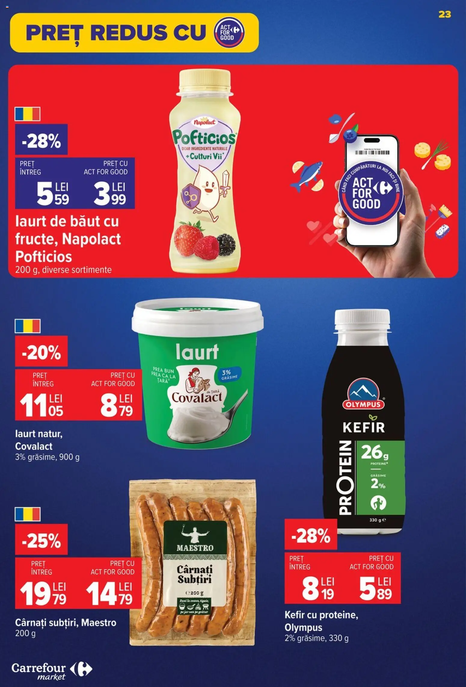 Catalog Carrefour 26 August - 7 Septembrie 2026 | Pagina 23 | Produse: Kefir, Cârnați