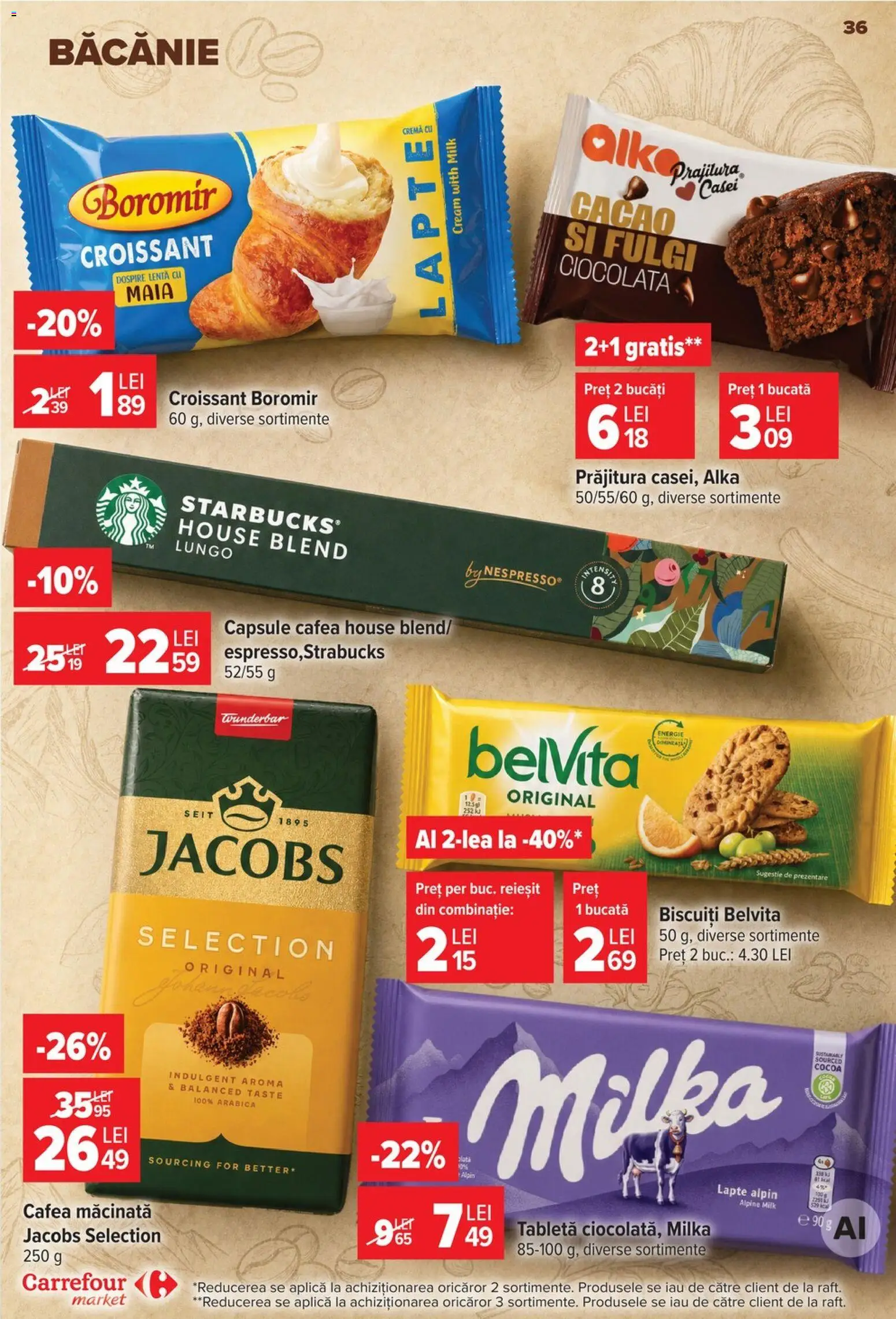 Catalog Carrefour 26 August - 7 Septembrie 2026 | Pagina 36 | Produse: Aplică, Cafea macinata, Prăjitură, Fulgi