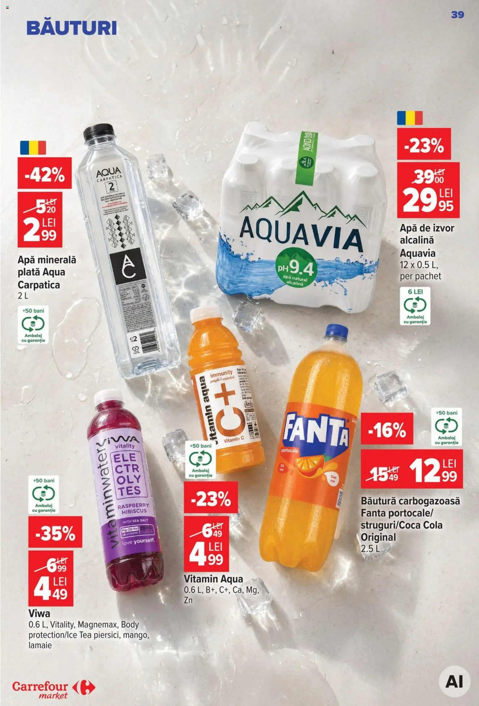 Catalog Carrefour 26 August - 7 Septembrie 2026 | Pagina 39 | Produse: Body, Apa minerala, Cola, Apă