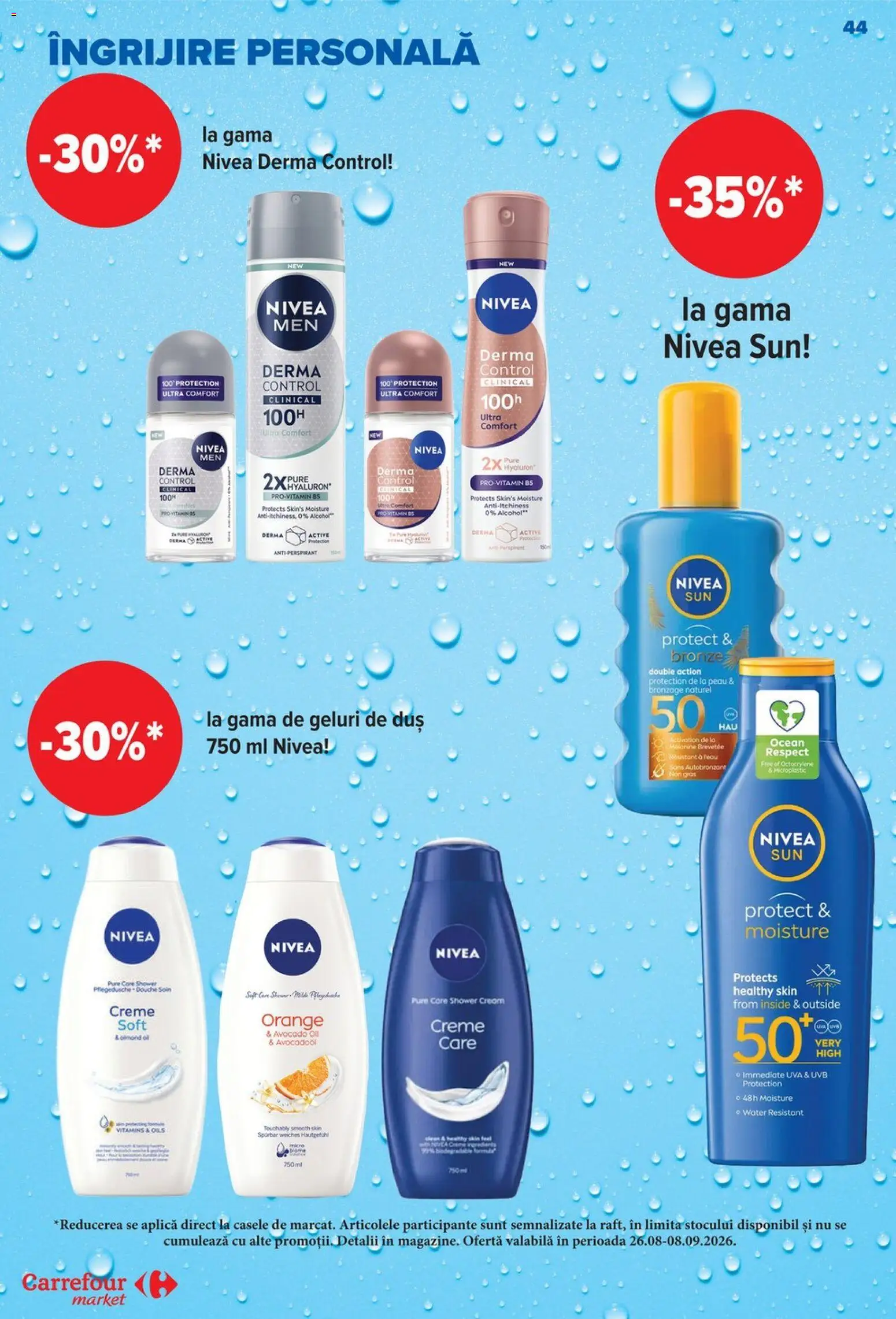Catalog Carrefour 26 August - 7 Septembrie 2026 | Pagina 44 | Produse: Clean, Active, Duș, Antiperspirant