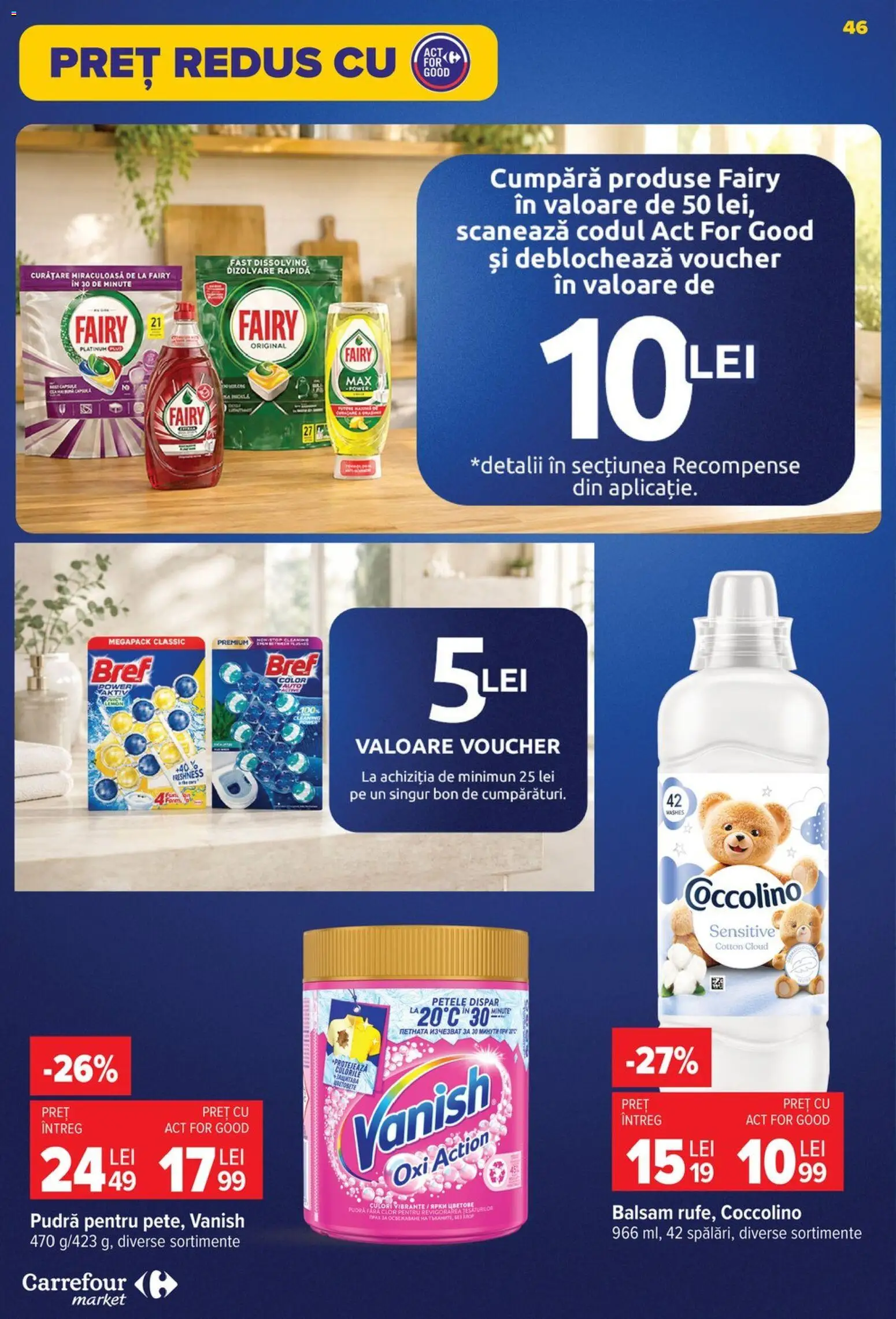 Catalog Carrefour 26 August - 7 Septembrie 2026 | Pagina 46 | Produse: Pudră, Balsam, Vanish, Power