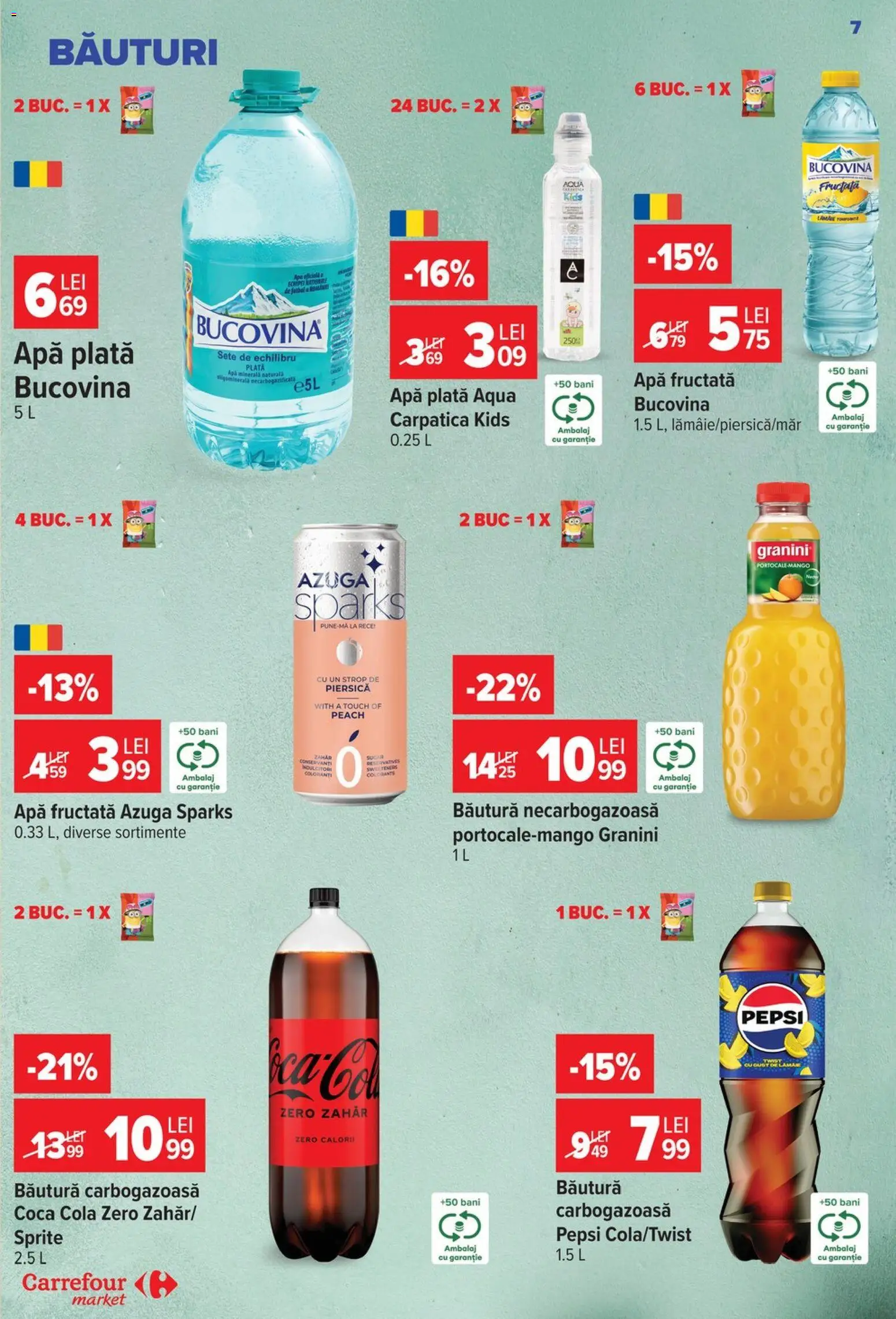 Catalog Carrefour 26 August - 7 Septembrie 2026 | Pagina 7 | Produse: Zero, Coca cola, Aqua, Apă