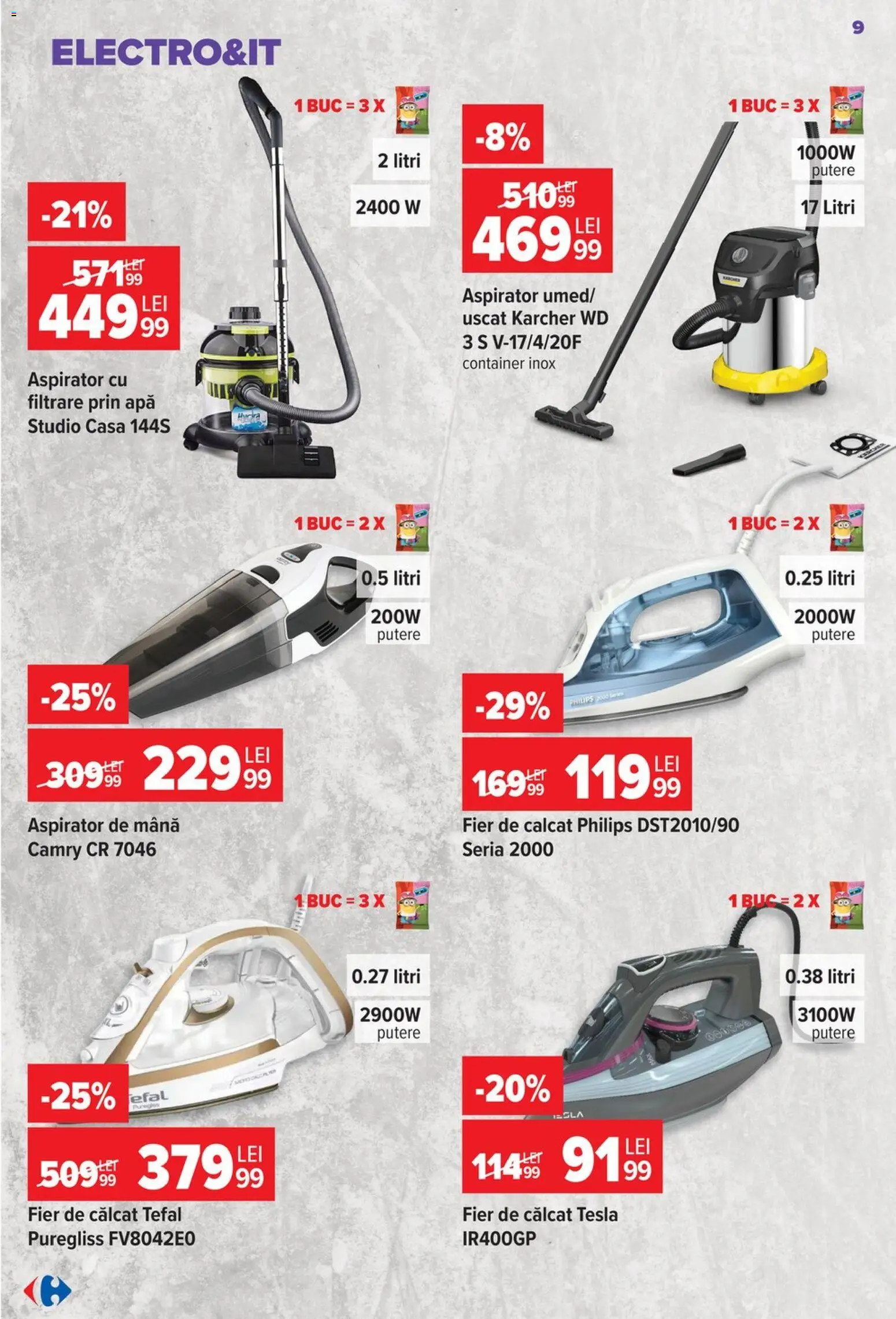 Catalog Carrefour 26 August - 7 Septembrie 2026 | Pagina 10 | Produse: Philips, Fier, Fier de călcat, Aspirator