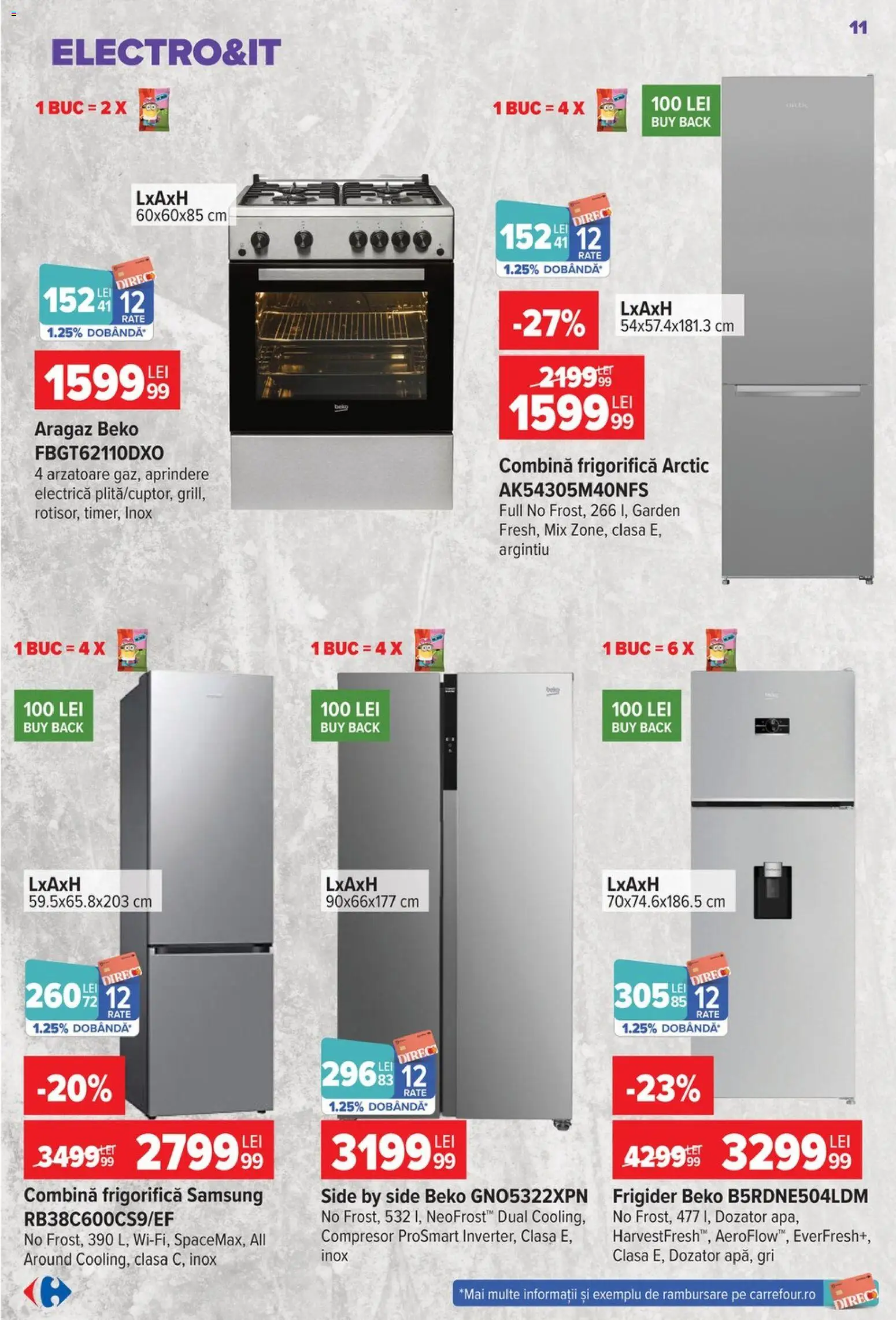 Catalog Carrefour 26 August - 7 Septembrie 2026 | Pagina 12 | Produse: Electrică, Frigider, Aragaz, Combină frigorifică