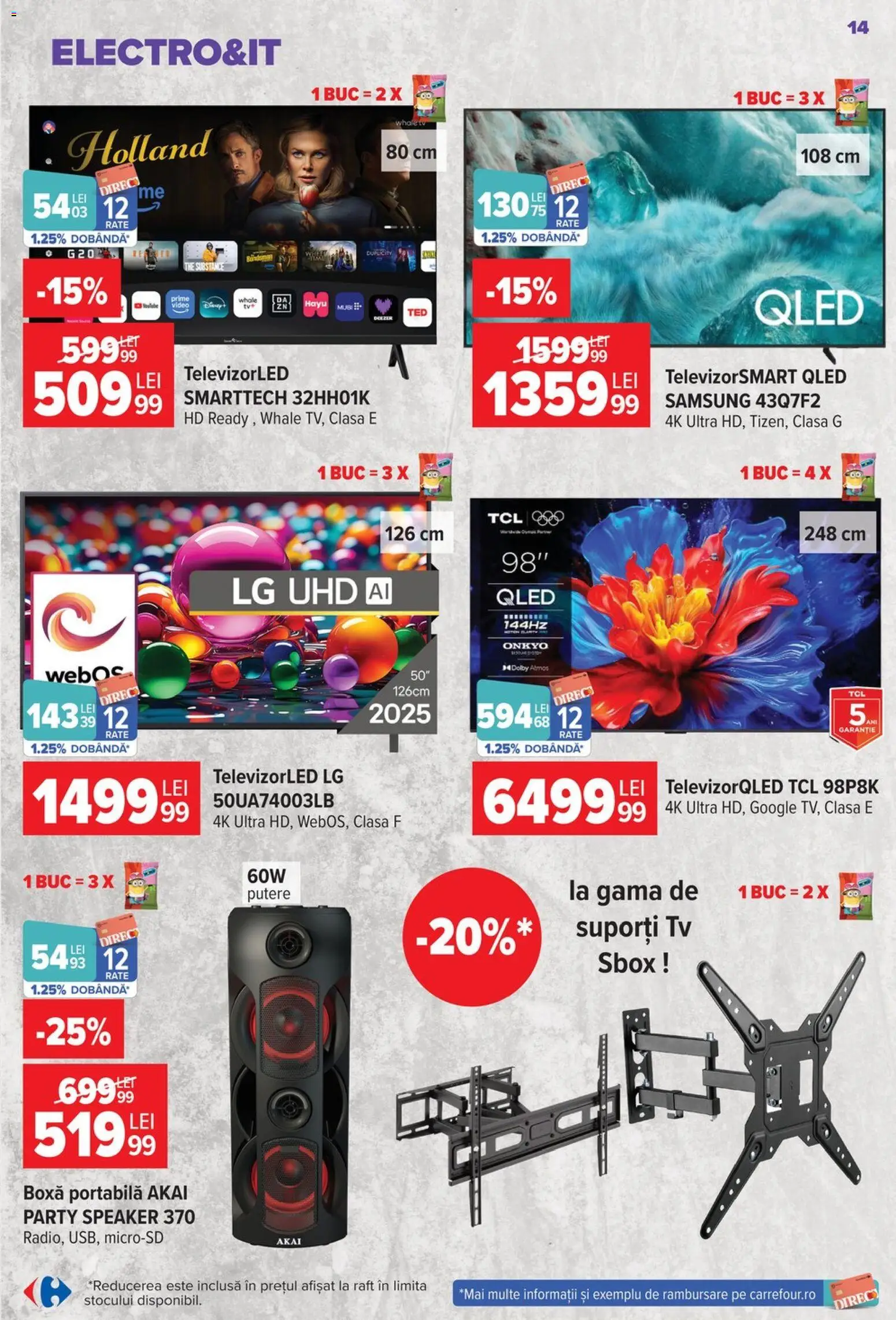 Catalog Carrefour 26 August - 7 Septembrie 2026 | Pagina 15 | Produse: Speaker, Raft, Boxă portabilă